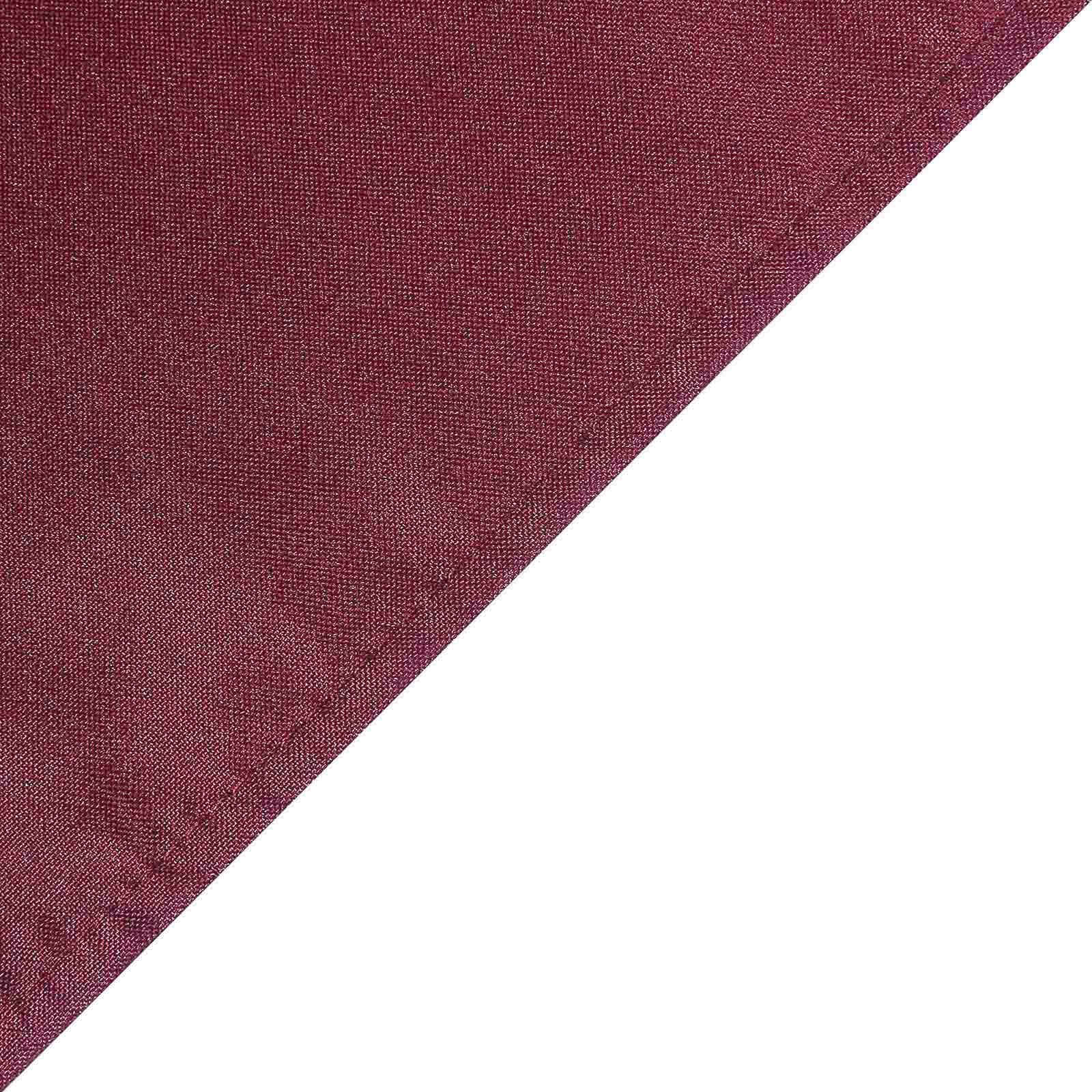 Wrinkle-Resistant & Durable Burgundy 90x90 Polyester Square Table Overlay - Ideal for Events