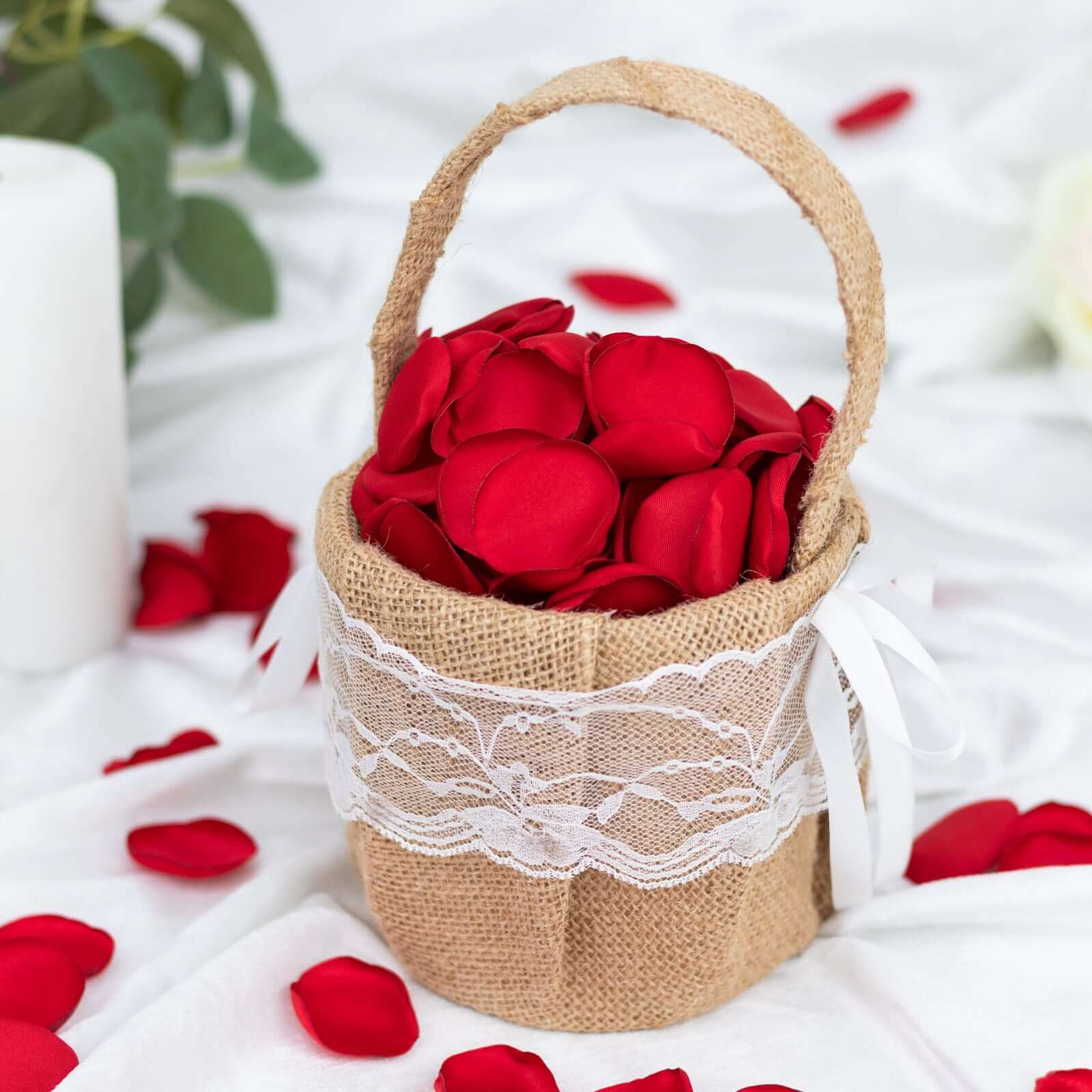 Hot! 400-Pack Red Matte Silk Round Rose Petal Confetti for Event Tables