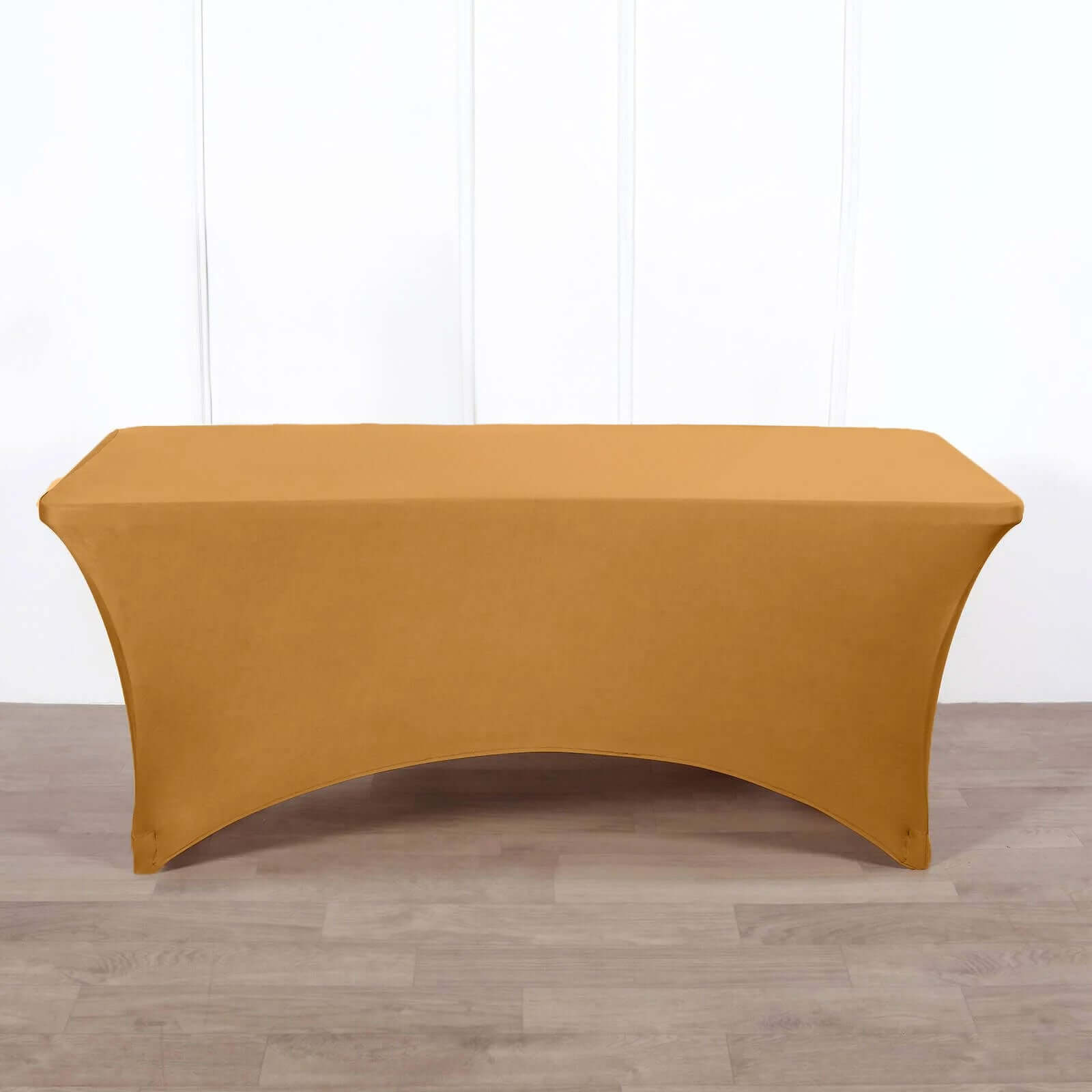 Premium Gold Stretch Spandex Table Cover (96x30 inches) - Ideal for Events & Presentations