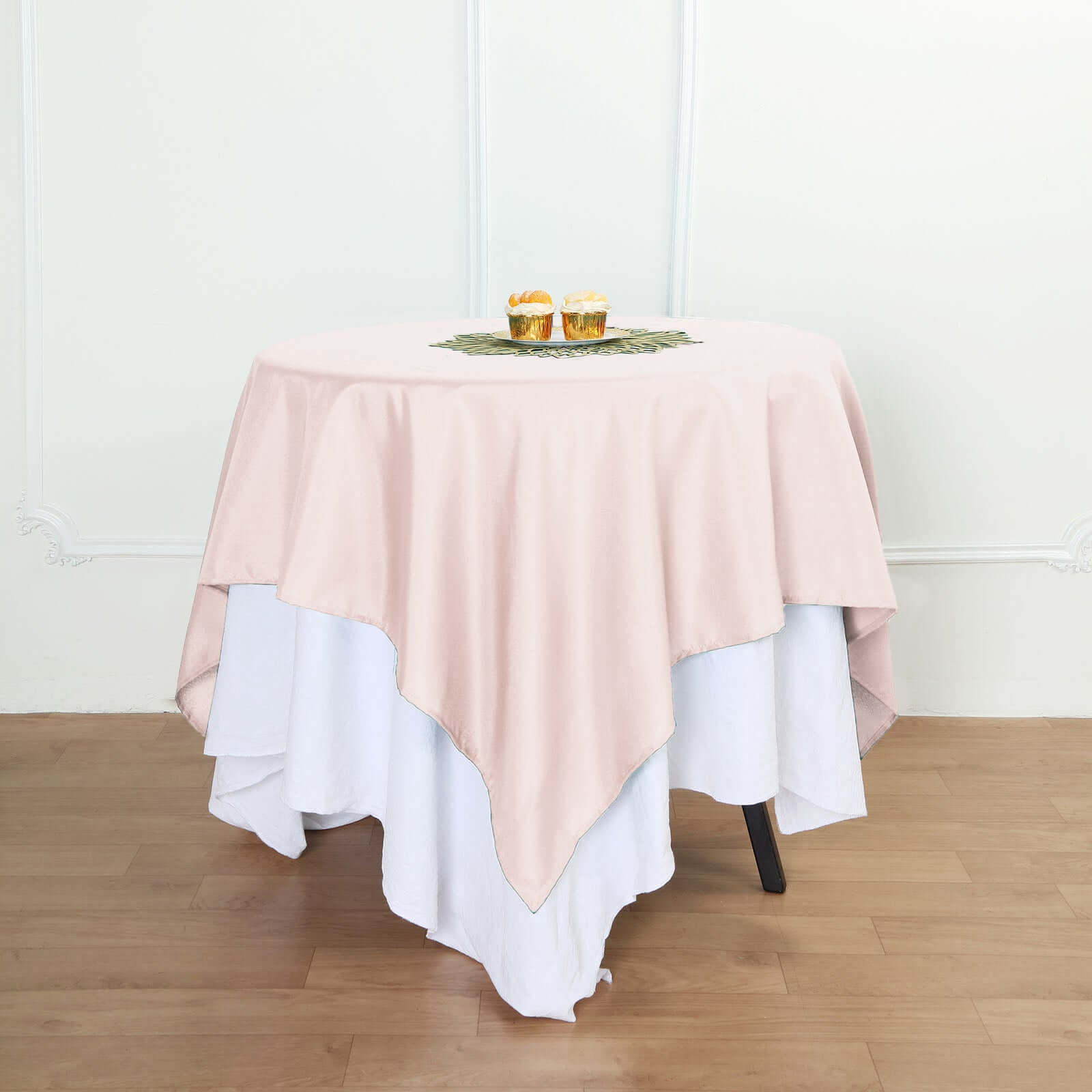 Blush 54x54 Polyester Square Tablecloth - Durable & Wrinkle-Free Table Cover