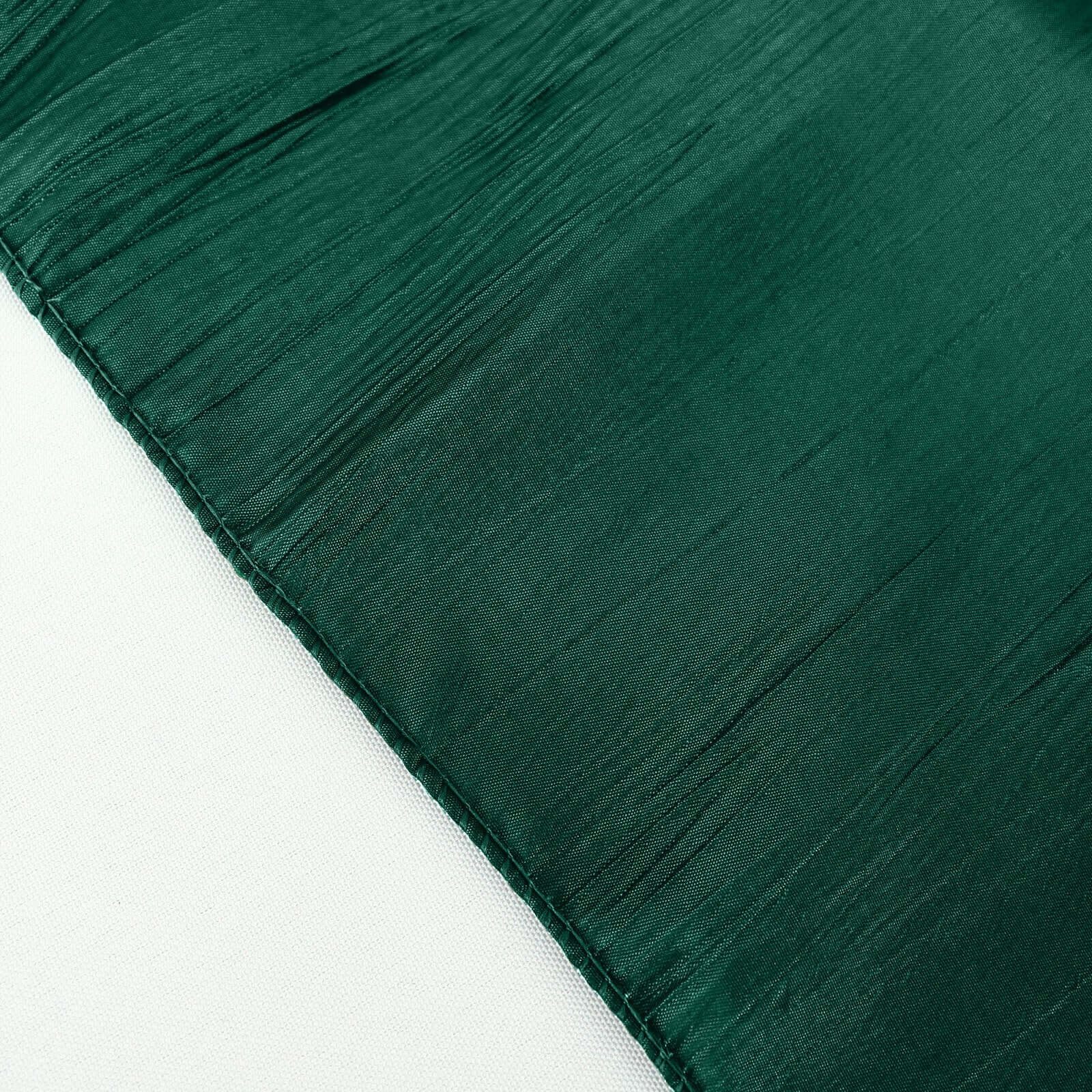 Exclusive Hunter Emerald Green Crinkle Taffeta 90x132 Rectangle Seamless Tablecloth