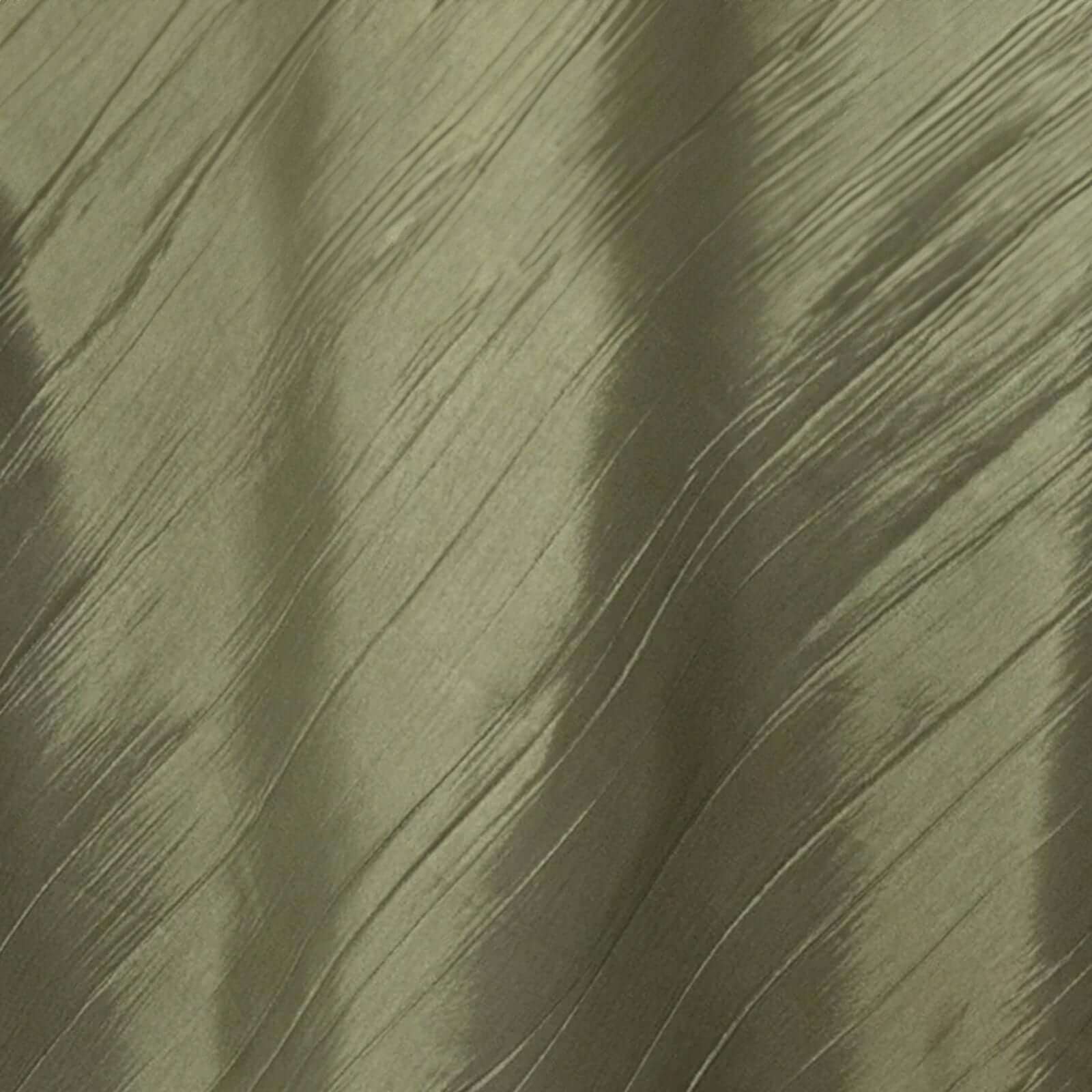 Hot! Dusty Sage Green 90x90 Square Accordion Crinkle Taffeta Table Overlay