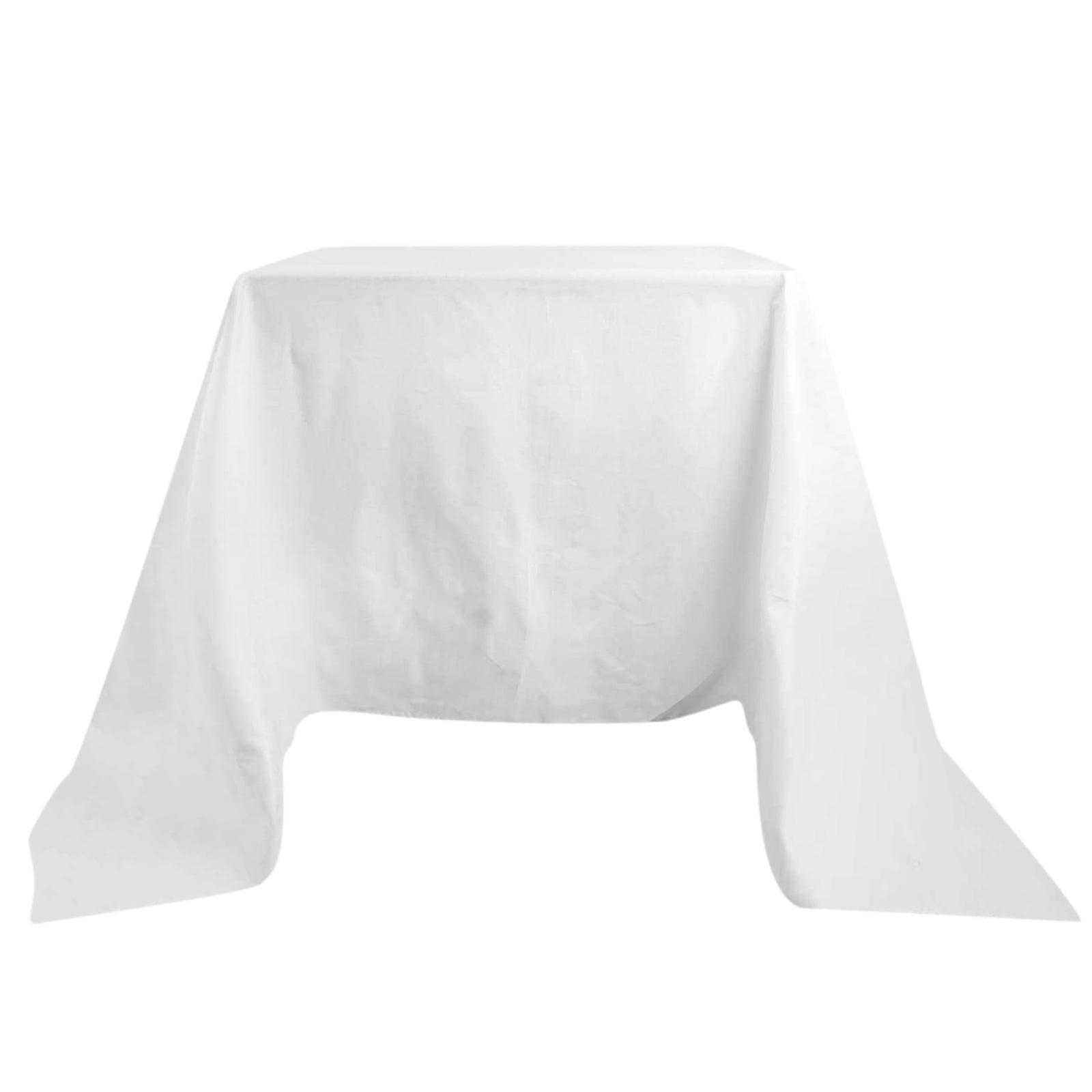 Exclusive 100% Cotton 90x90 White Square Tablecloth - Soft, Breathable & Sophisticated