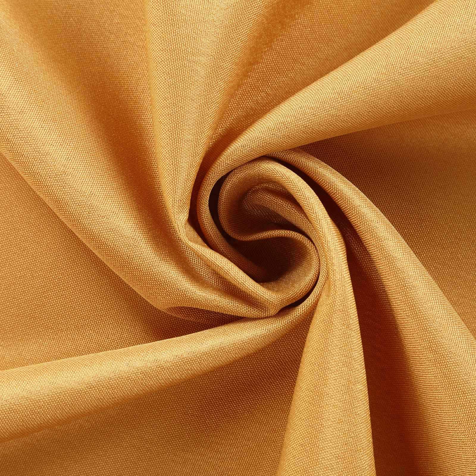 Wrinkle-Resistant & Durable Gold Polyester 54x54 Square Table Overlay for Events