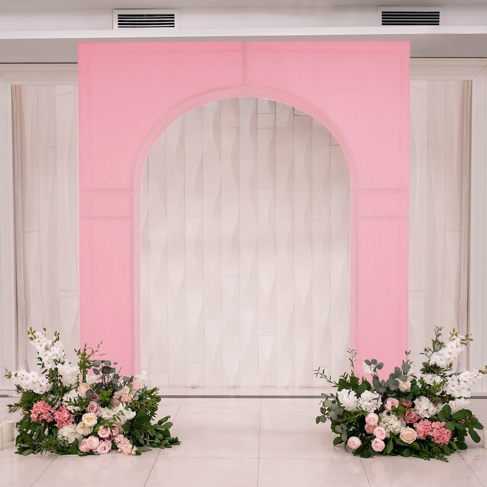 Hot Deal! 7ft Pink Spandex Wedding Arch Backdrop Stand Cover