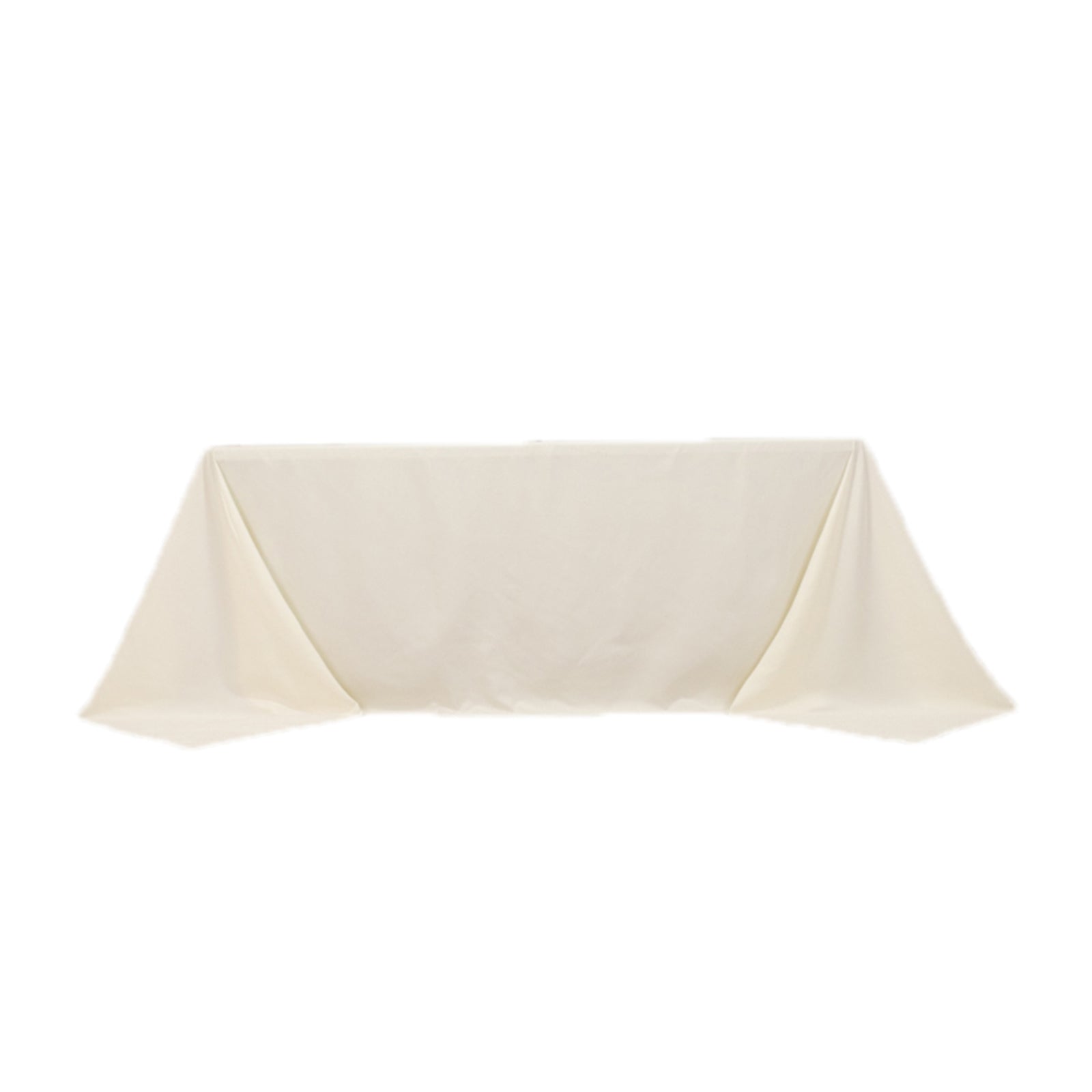 Ivory Seamless Wrinkle - Resistant 90x132 Cotton Blend Rectangle Tablecloth