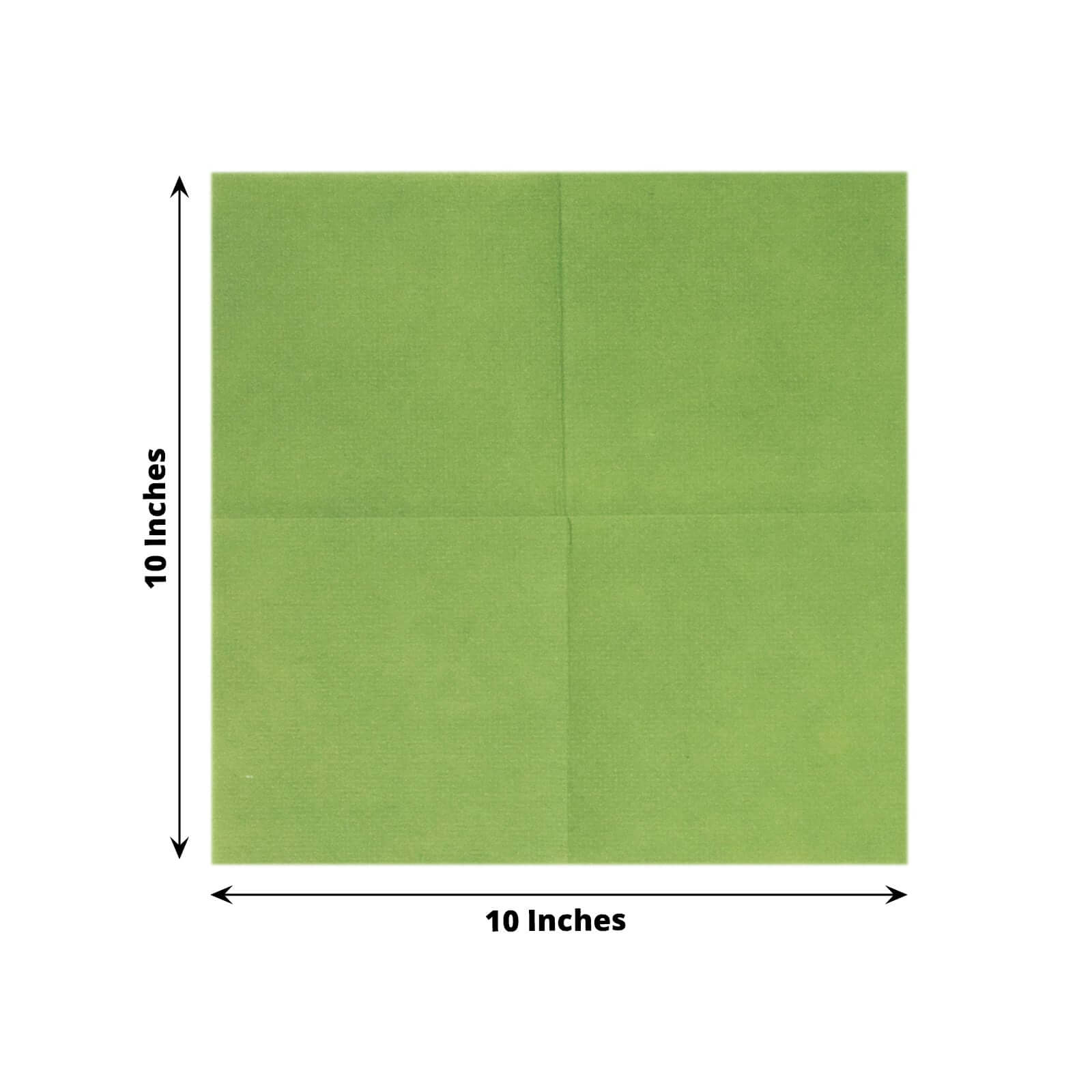 20-Piece Olive Green 5x5 Airlaid Linen-Like Highly Absorbent Napkins