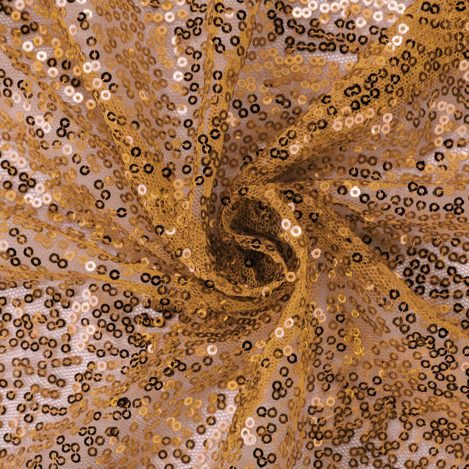 Hot! Gold Sequin Rectangle Tablecloth 90x156 for Elegant Celebrations