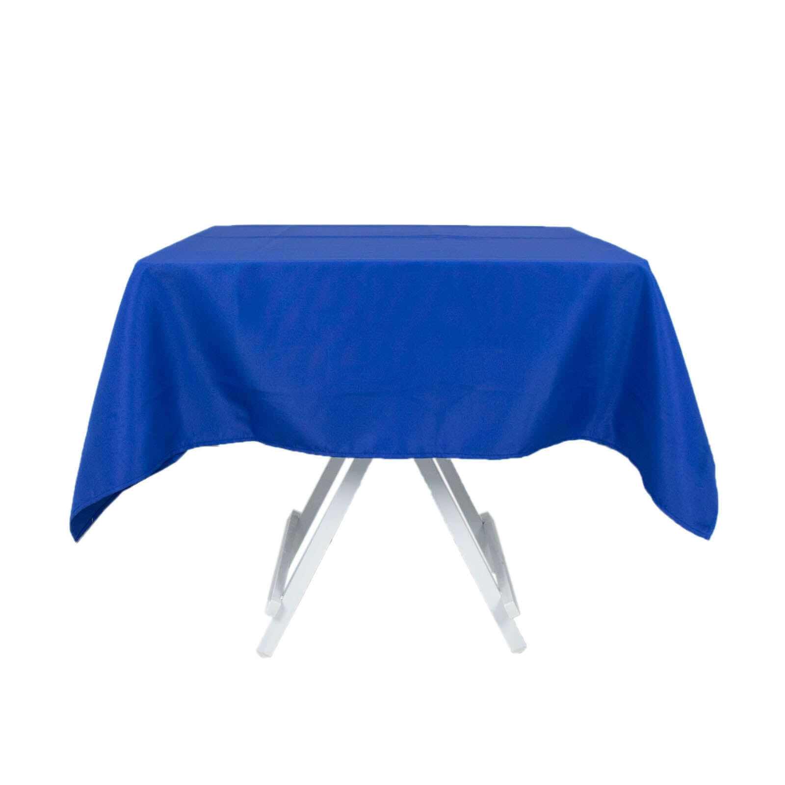Hot Deal! 54x54 Royal Blue Premium Polyester Tablecloth - Stain & Wrinkle Resistant 220GSM