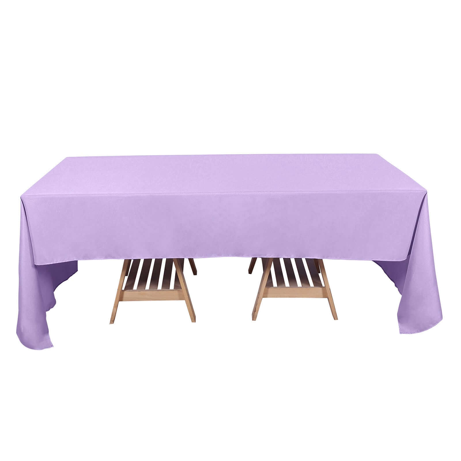 Wrinkle-Resistant Lavender Lilac Polyester Tablecloth 60x126 - Ideal for Events