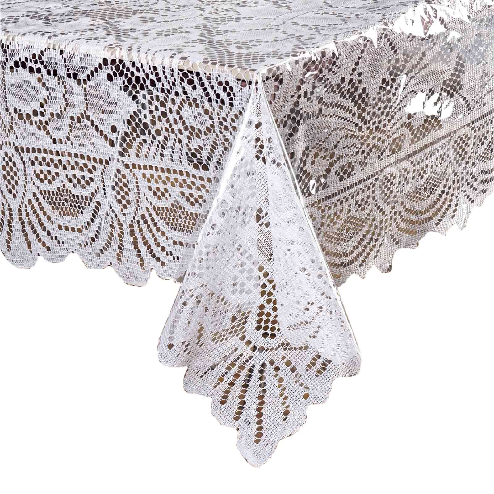10 Mil Thick Eco-Friendly Clear PVC Square Vinyl Tablecloth 54x54