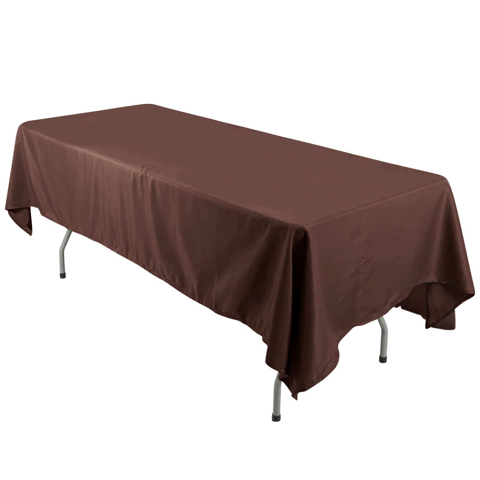 Chocolate 60x126 Rectangle Polyester Wrinkle-Resistant Table Cover