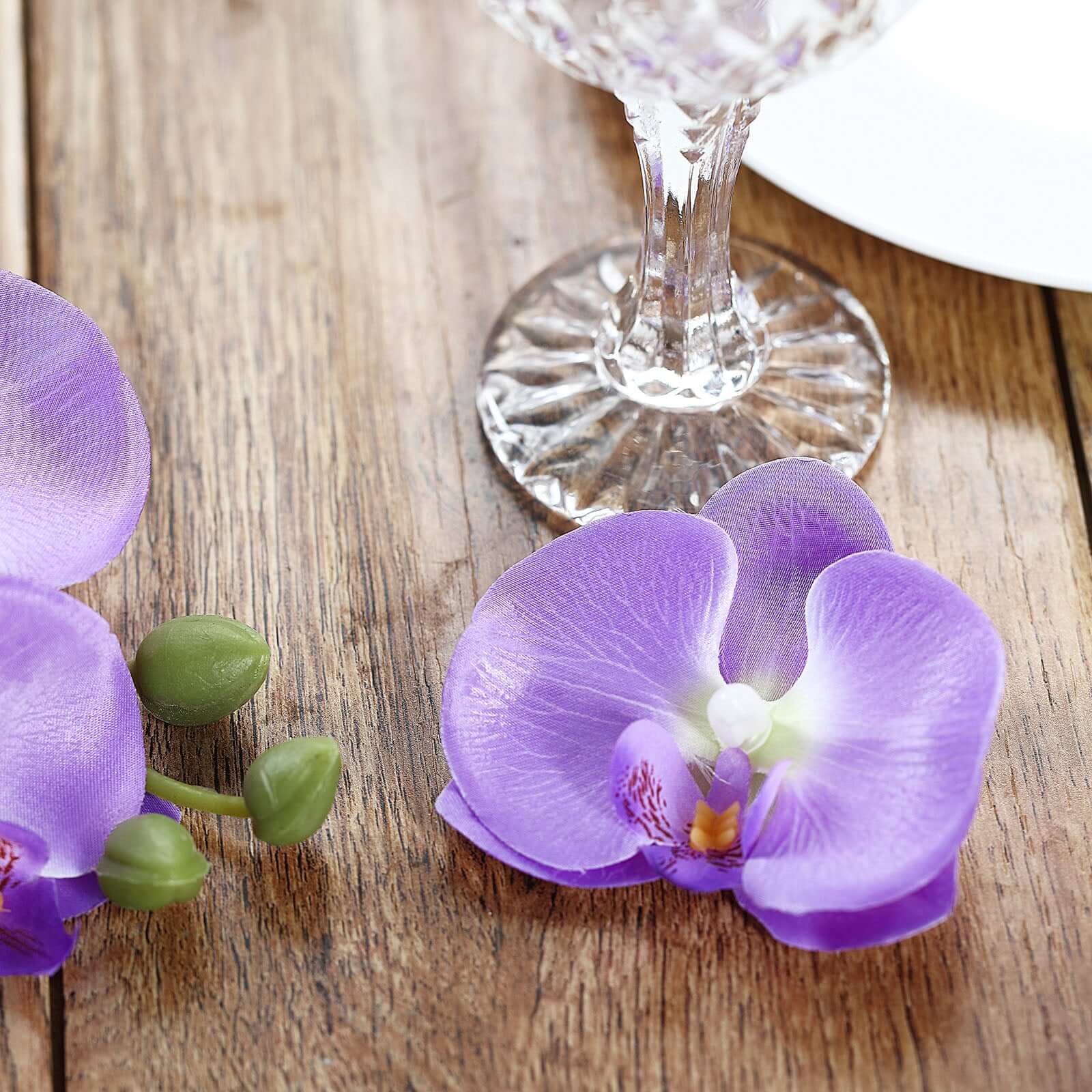 20pcs Silk Artificial Lavender Orchids Flower Heads - Ideal for DIY Floral Decorations