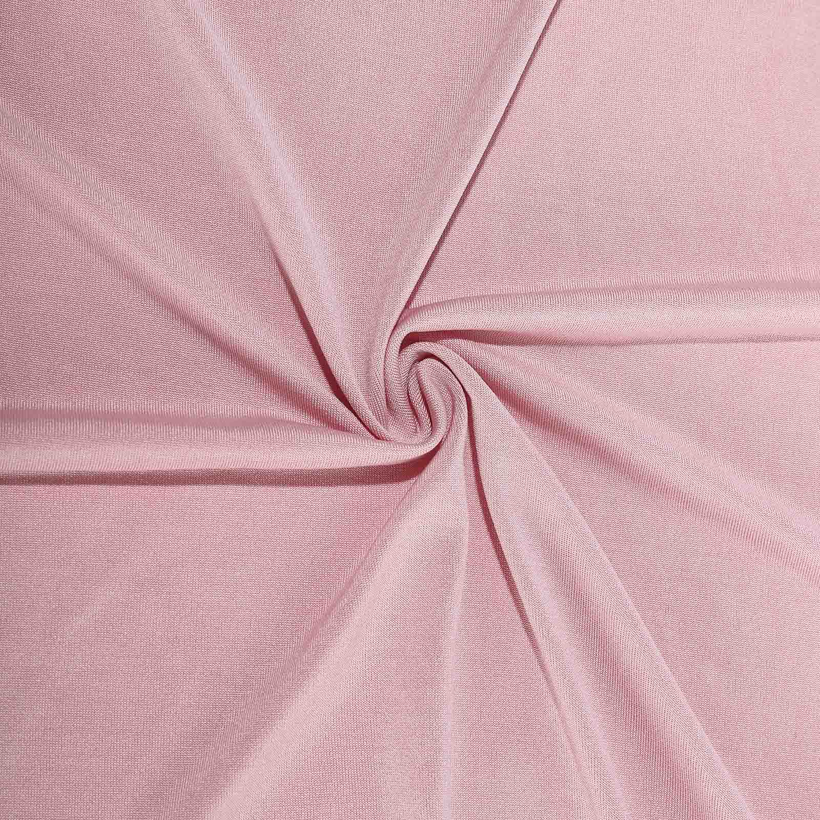 6ft Dusty Rose Stretch Spandex Rectangle Tablecloth - Ideal for Events & Presentations