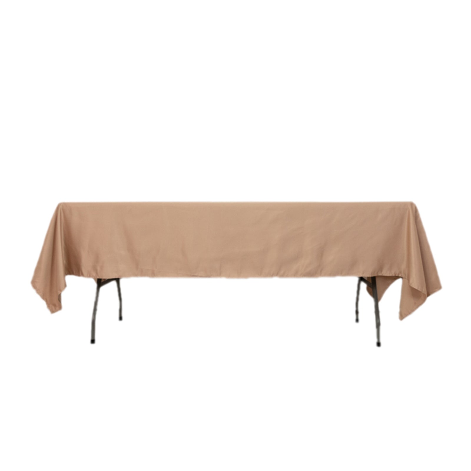Nude Lamour Satin Rectangle Tablecloth (60x102) - Durable & Silky Soft
