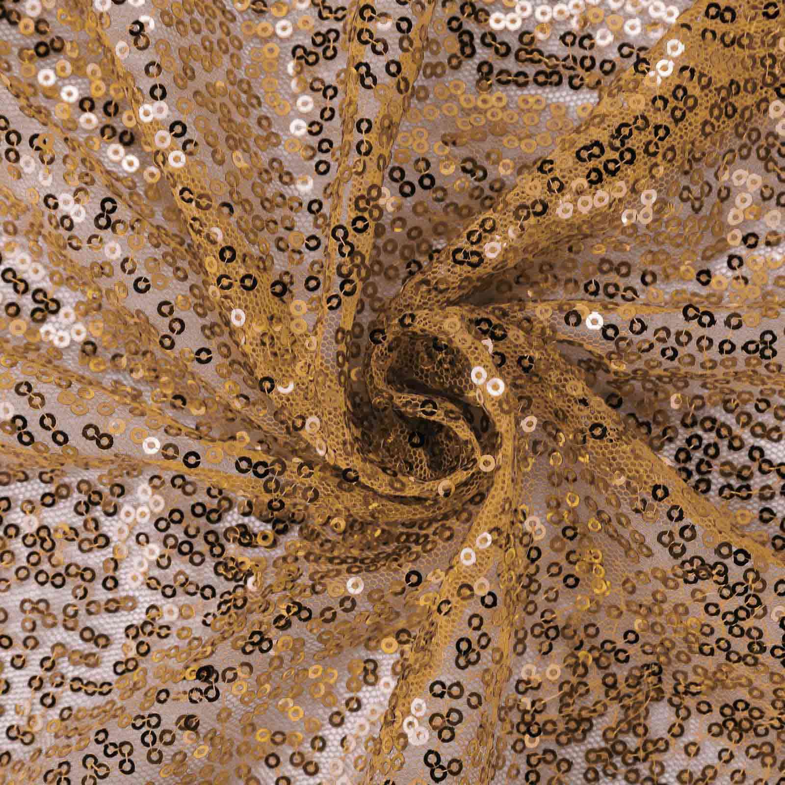 Gold Sequin Rectangle Tablecloth (60x126) - Sparkling for Festive Celebrations