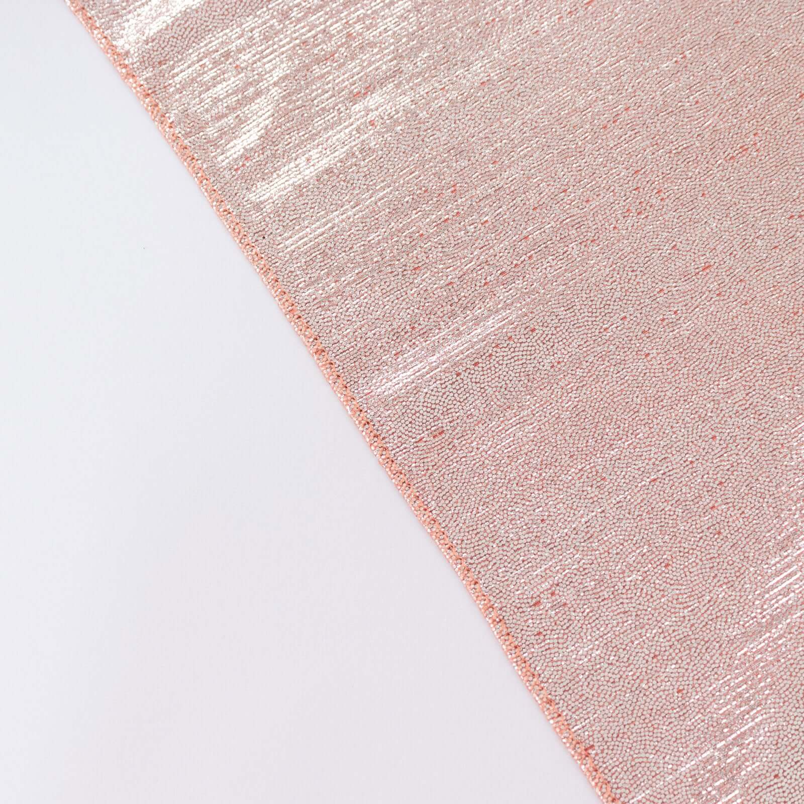 Sparkling Rose Gold Sequin Dots Polyester Rectangle Tablecloth - Wrinkle-Free & Reusable