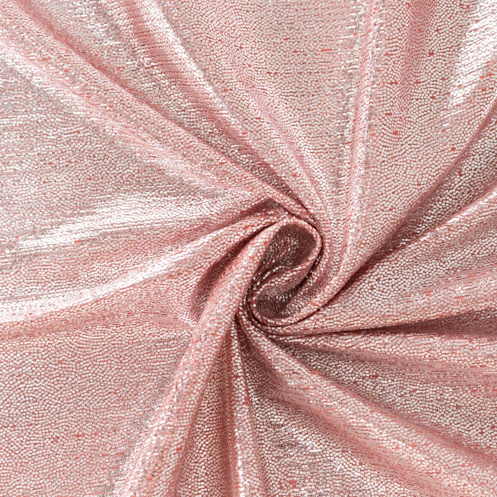 Sparkling Rose Gold Sequin Dots Polyester Rectangle Tablecloth - Wrinkle-Free & Reusable