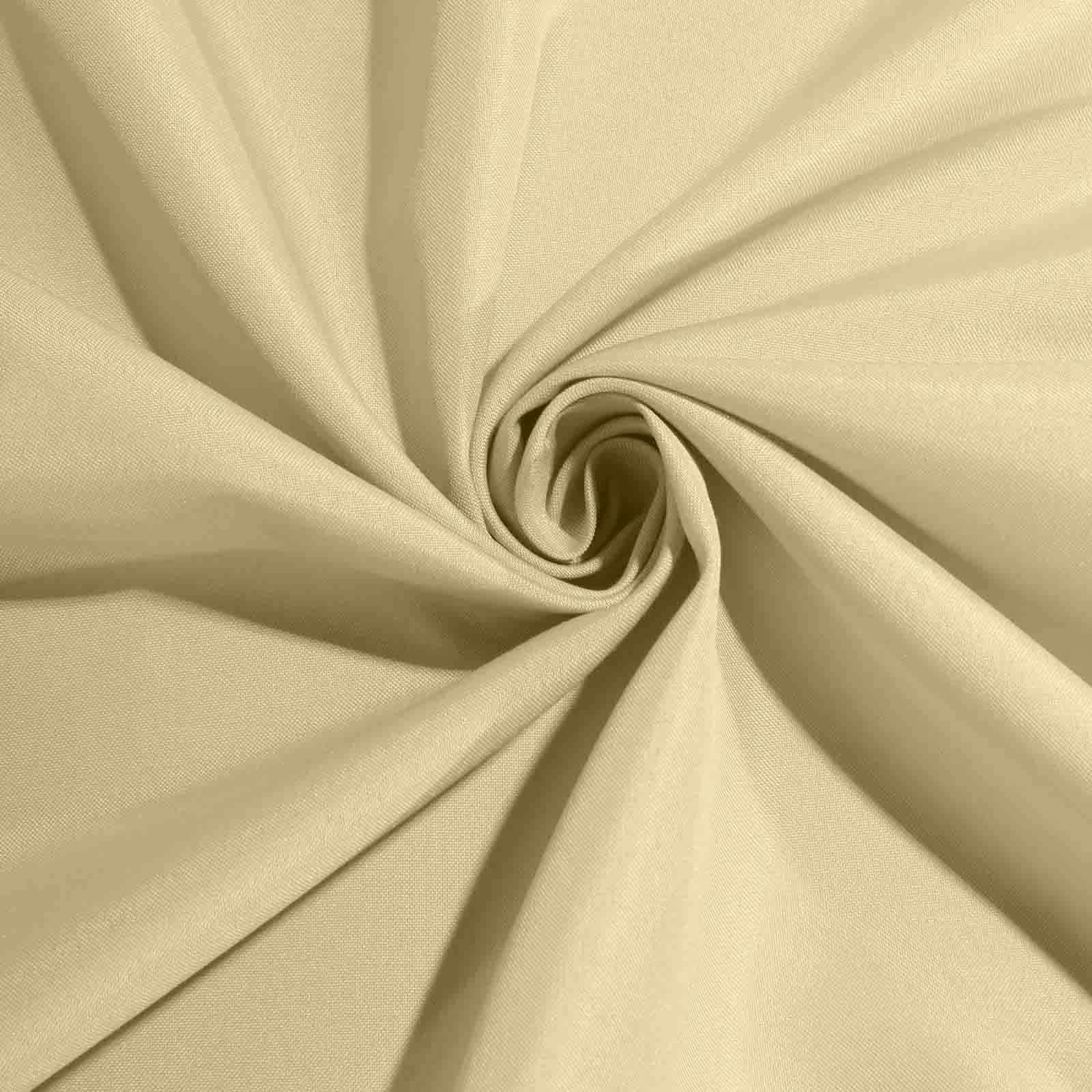 Champagne Seamless Wrinkle-Resistant Polyester Rectangle Tablecloth 90x132 - Ideal for Events