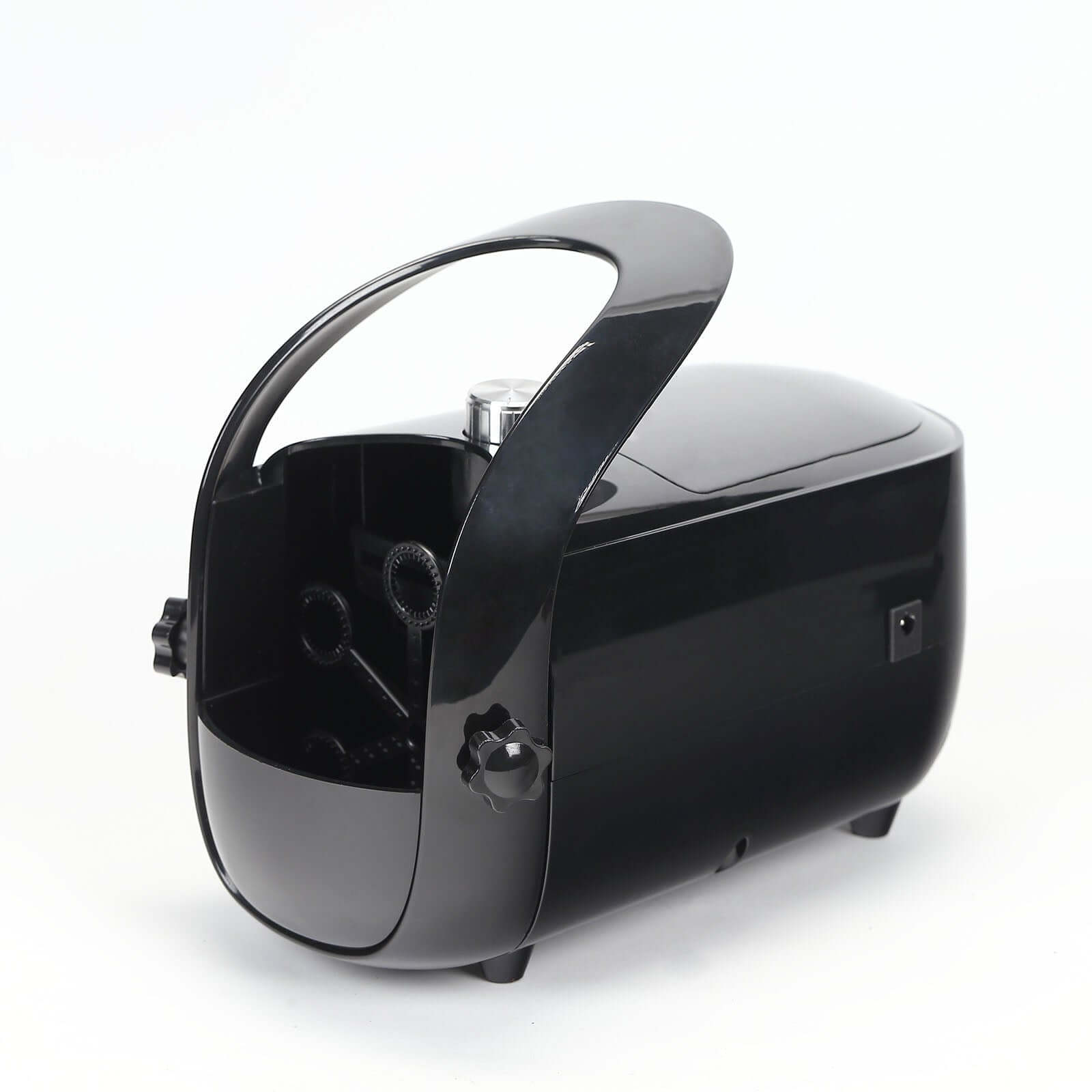 Portable Black Dual-Speed Automatic Bubble Machine, USB or Battery Powered