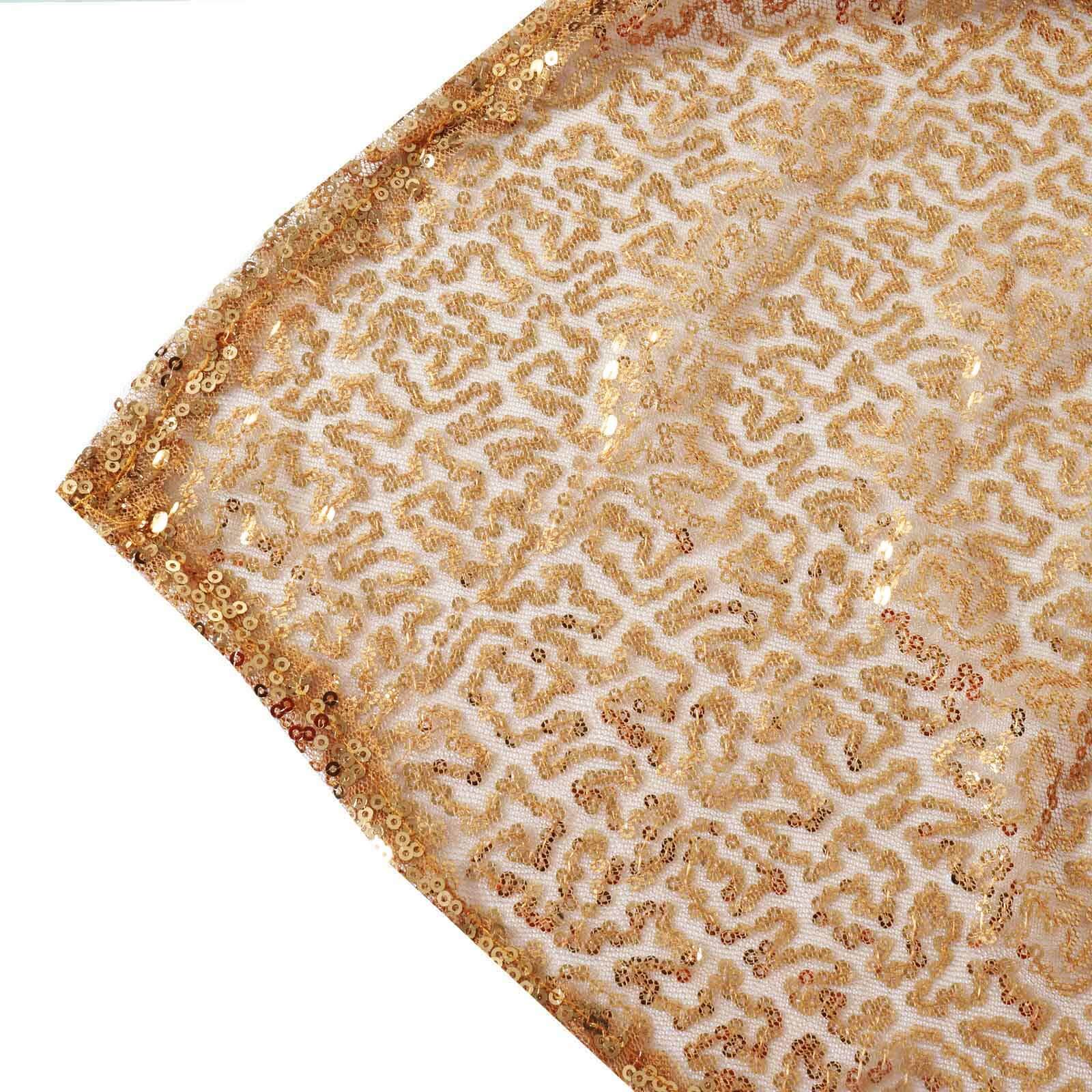 Hot! Gold Sequin Rectangle Tablecloth 90x156 for Elegant Celebrations