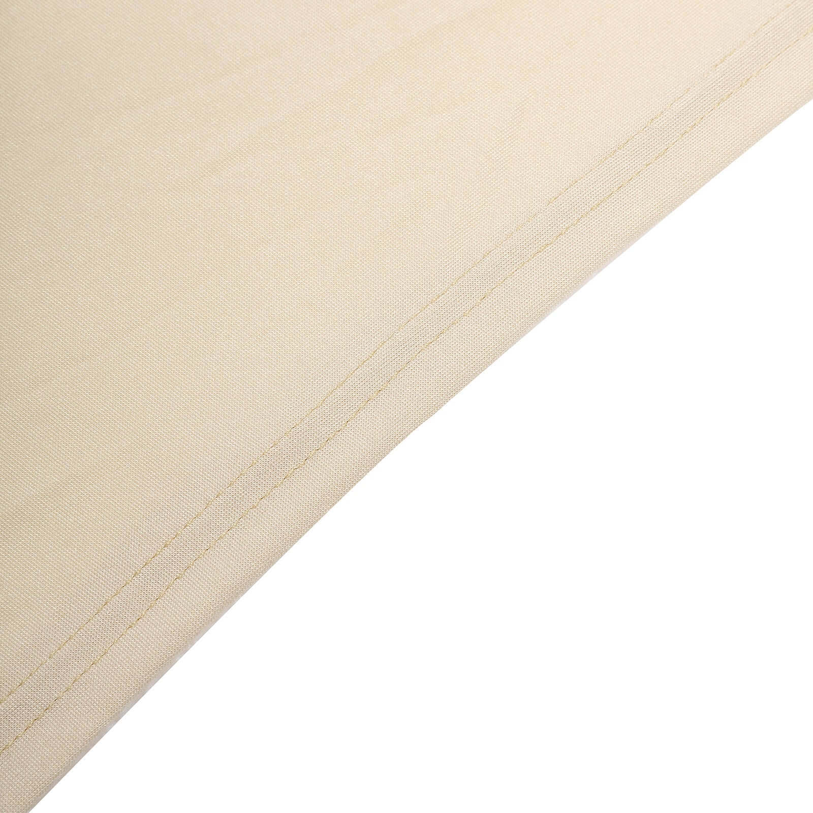 Durable Beige Stretch Spandex 6ft Rectangle Tablecloth for Events