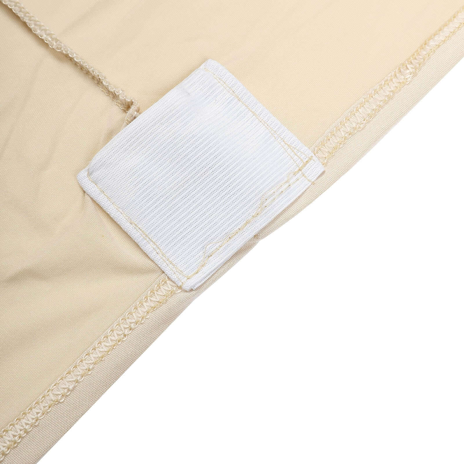 Durable Beige Stretch Spandex 6ft Rectangle Tablecloth for Events