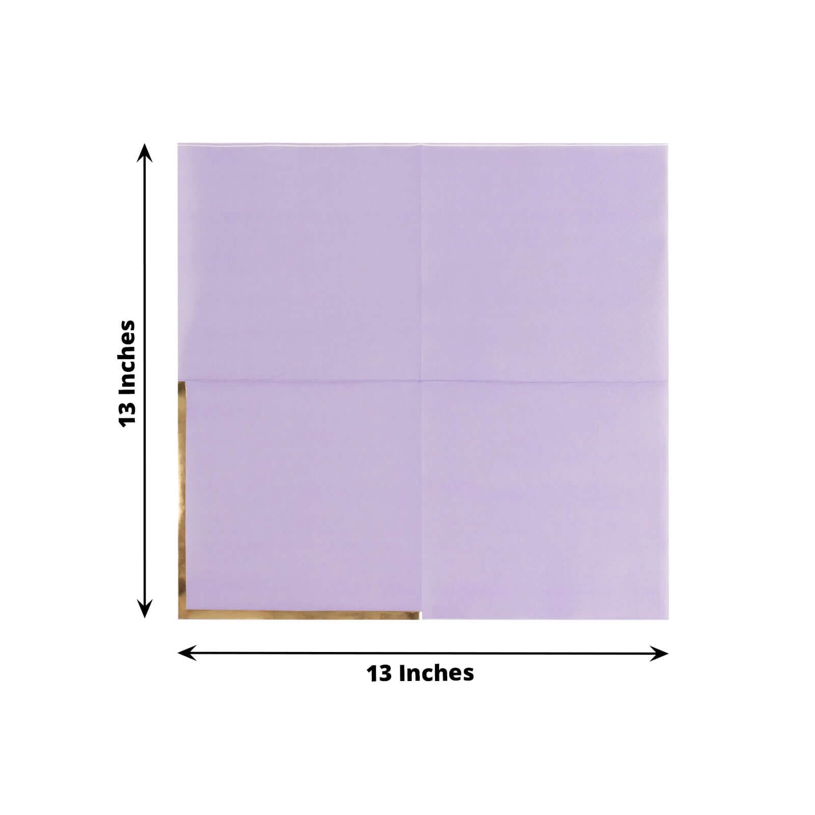 Get 50-Pack Disposable 2-Ply Lavender Cocktail Paper Napkins with Gold Foil Edge for Events