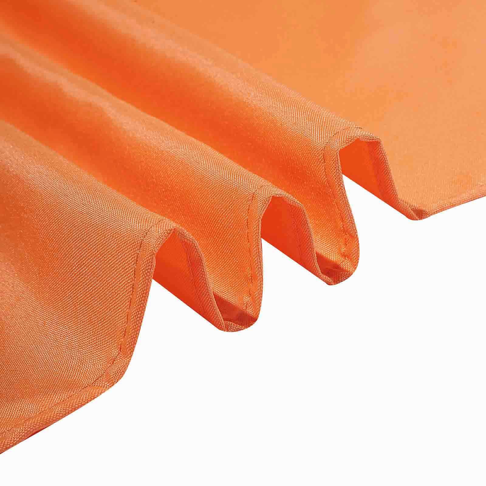 Orange 90x90 Square Polyester Table Overlay - Durable & Wrinkle-Resistant Table Cover