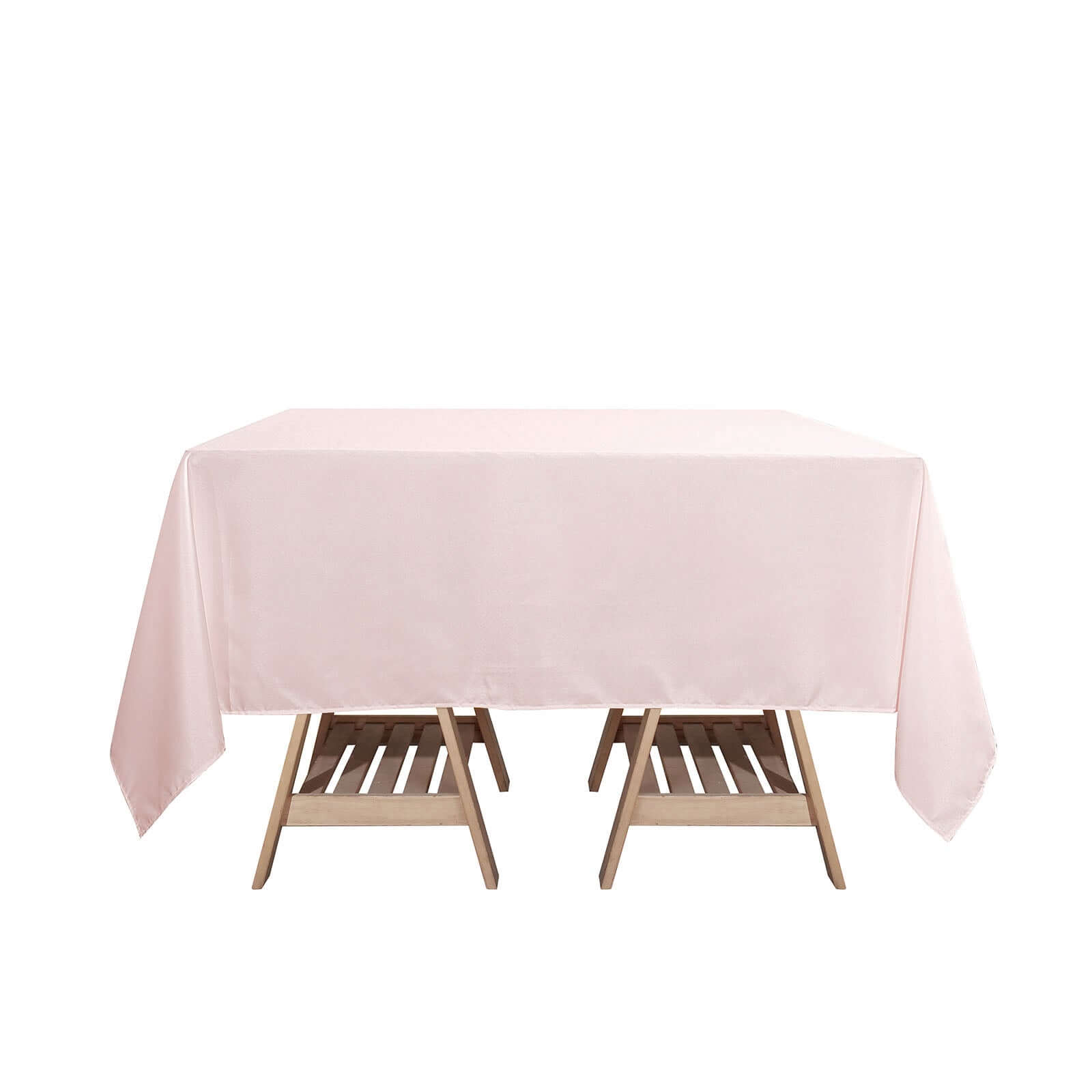 Hot Sale! Wrinkle-Resistant & Durable 70x70 Polyester Square Blush Tablecloth