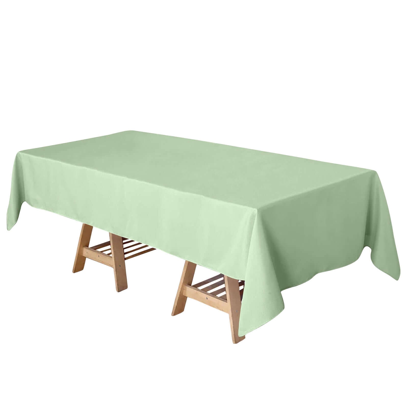 Durable and Stylish Sage Green Polyester 60x102 Rectangle Table Cover