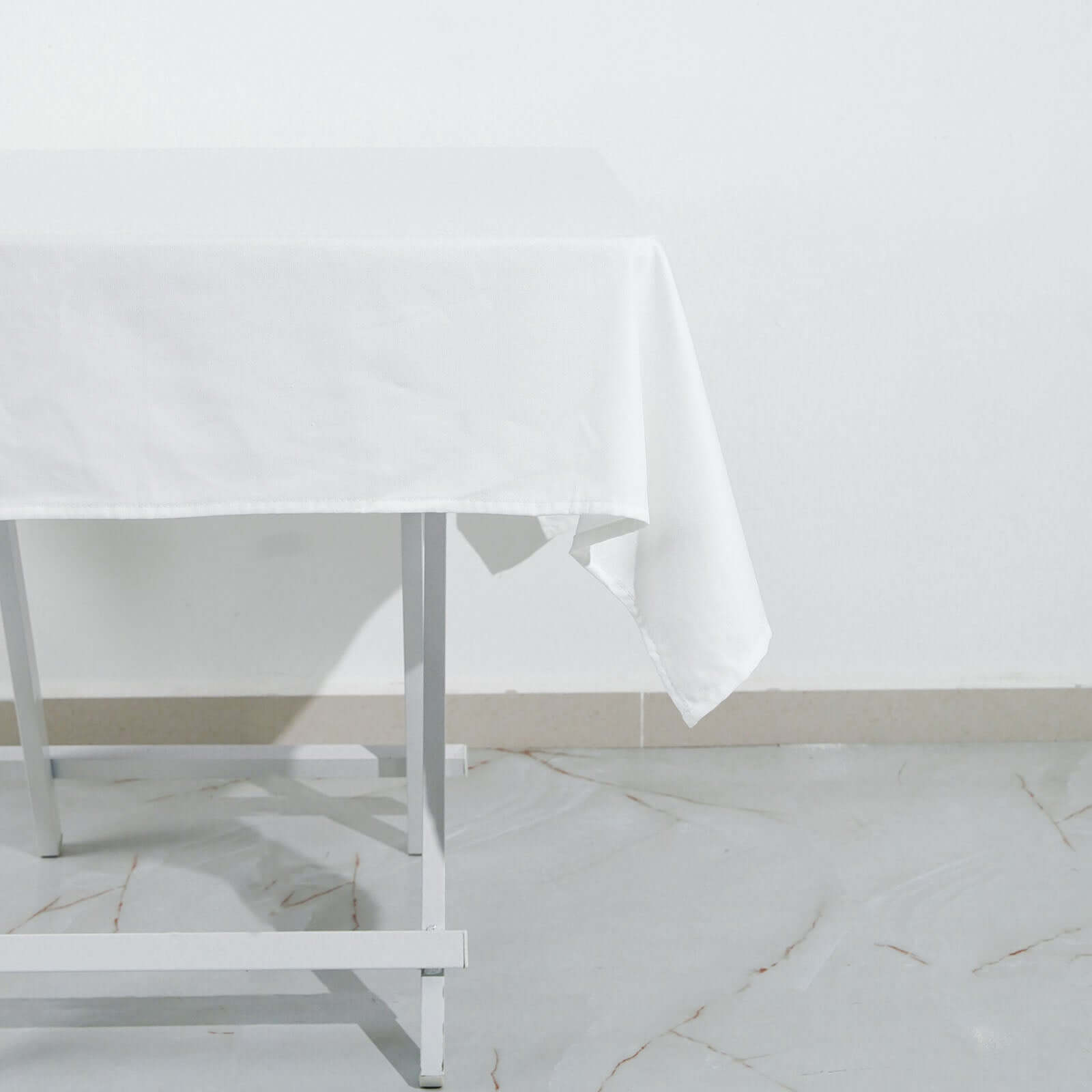Get This Elegant 100% Cotton 54x54 Square White Tablecloth - Soft & Breathable