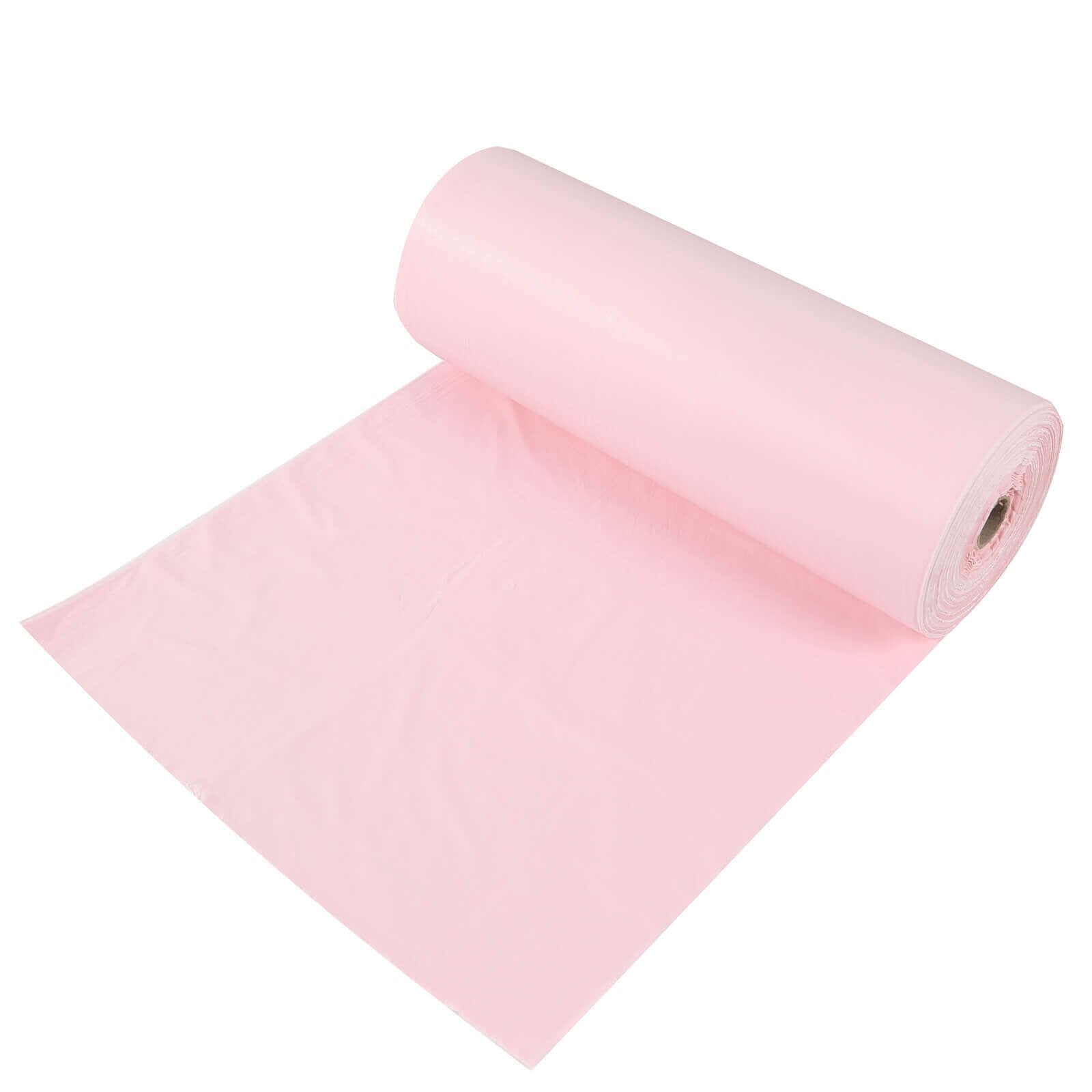 Customizable Blush Plastic Table Cover Roll with Slide Cutter - 54x300ft, High-Quality Disposable