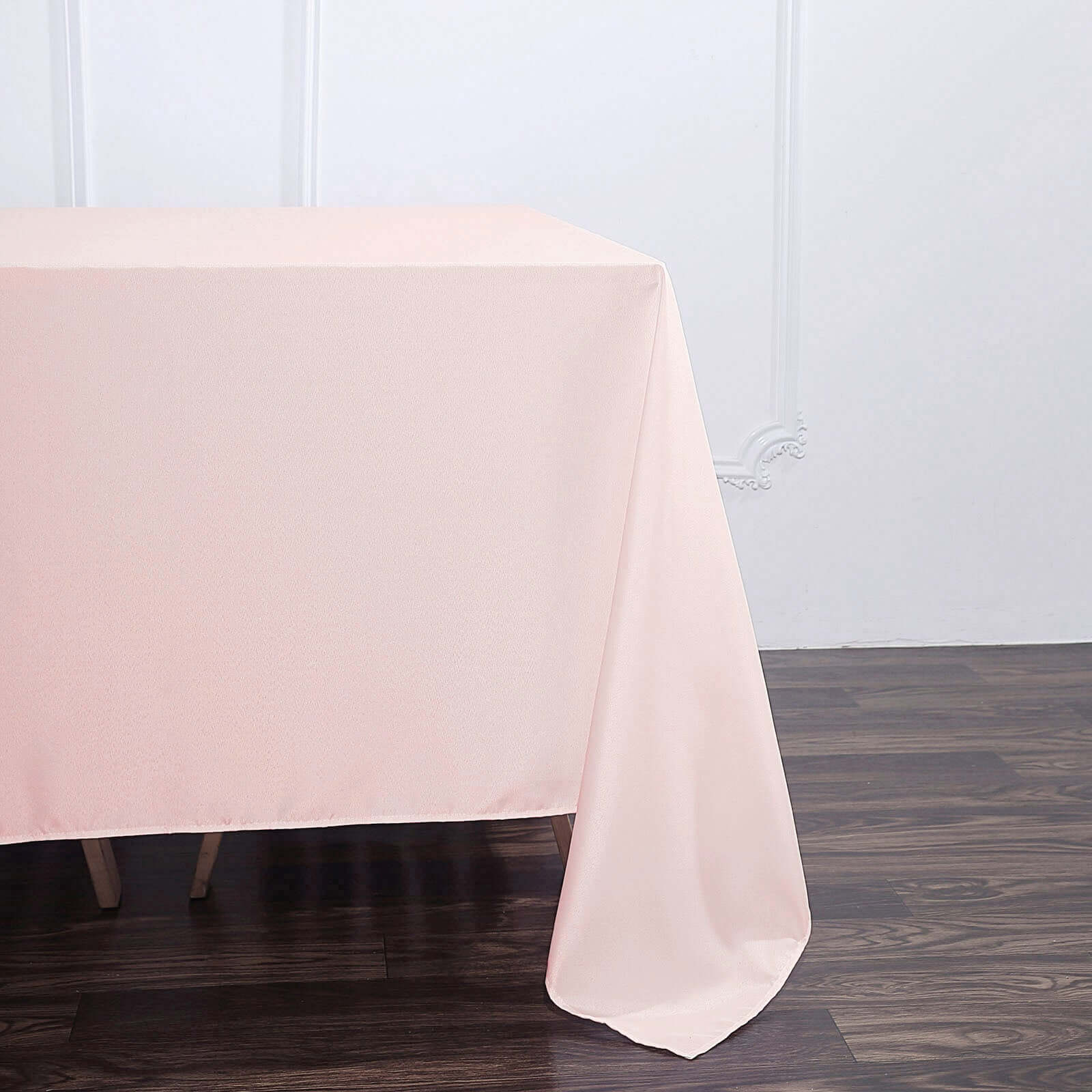 Wrinkle-Resistant & Durable Blush 90x90 Polyester Square Tablecloth