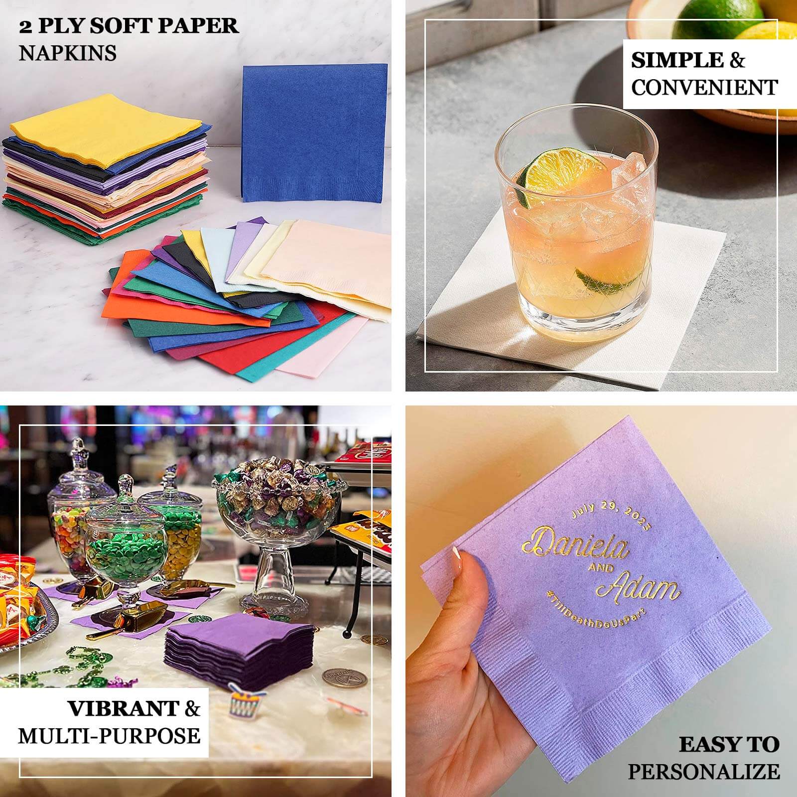 Get 50-Pack Disposable 2-Ply Fuchsia Paper Cocktail Napkins - Soft 18GSM, 5x5 Size