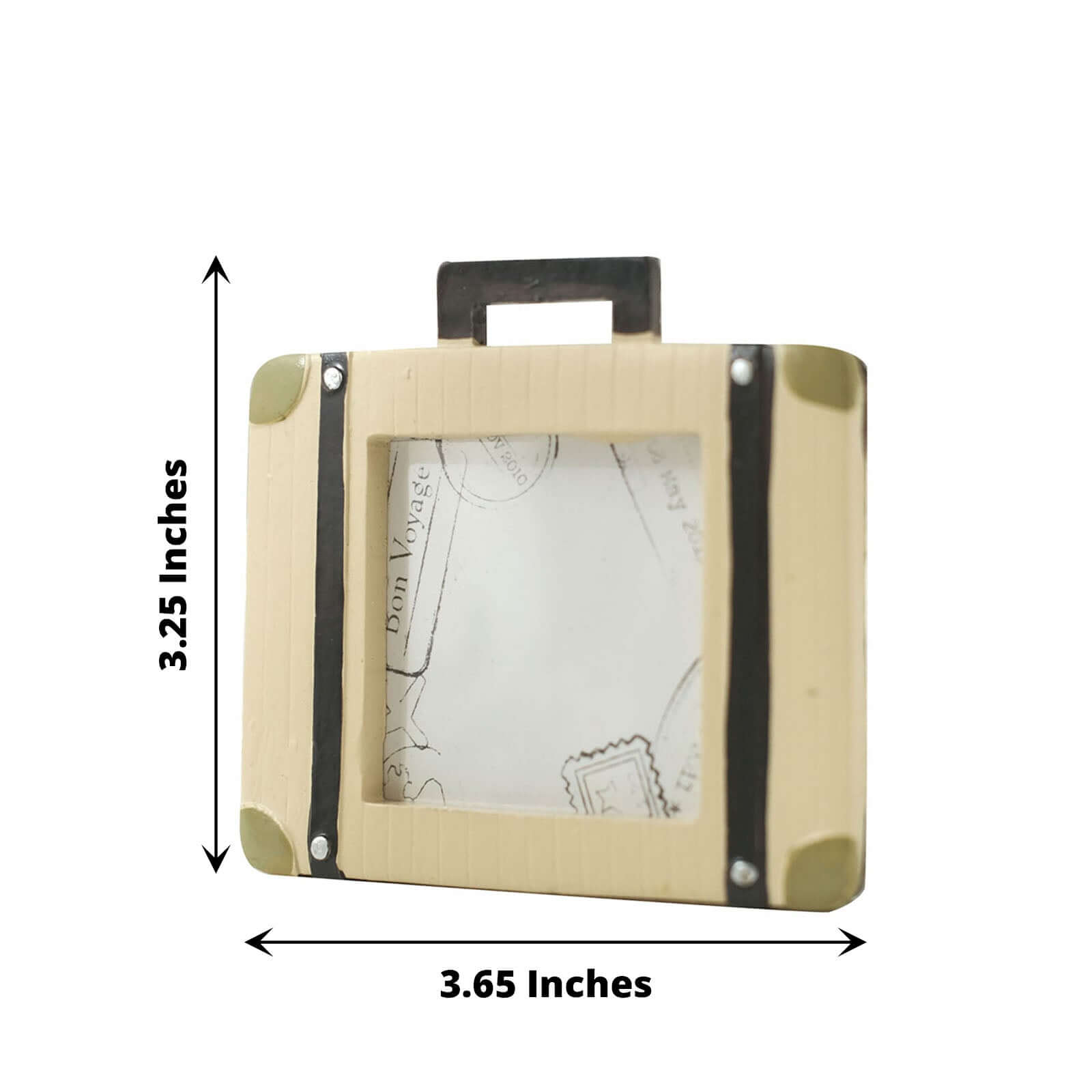 Hot Sale! 4-Pack Resin Mini Suitcase Picture Frames - Ideal Vintage Travel Wedding Place Card Holders & Party Favors