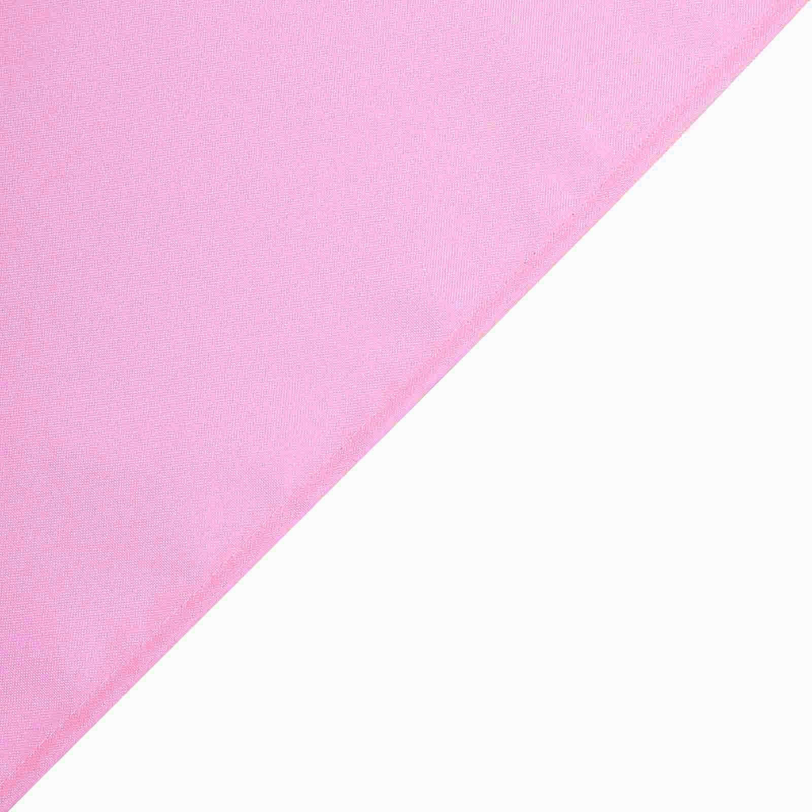 Pink 70x70 Polyester Square Table Overlay - Wrinkle-Resistant & Durable