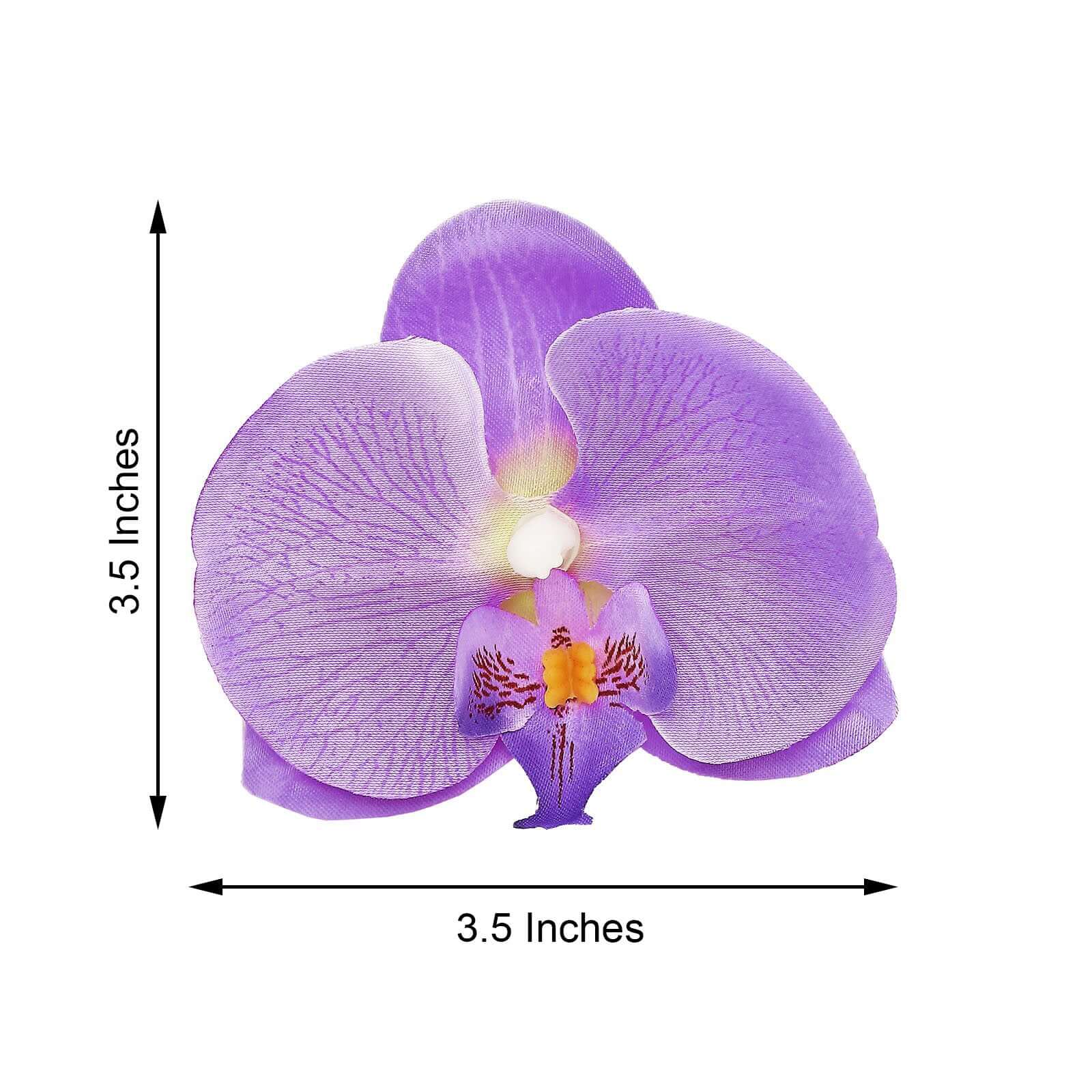 20pcs Silk Artificial Lavender Orchids Flower Heads - Ideal for DIY Floral Decorations