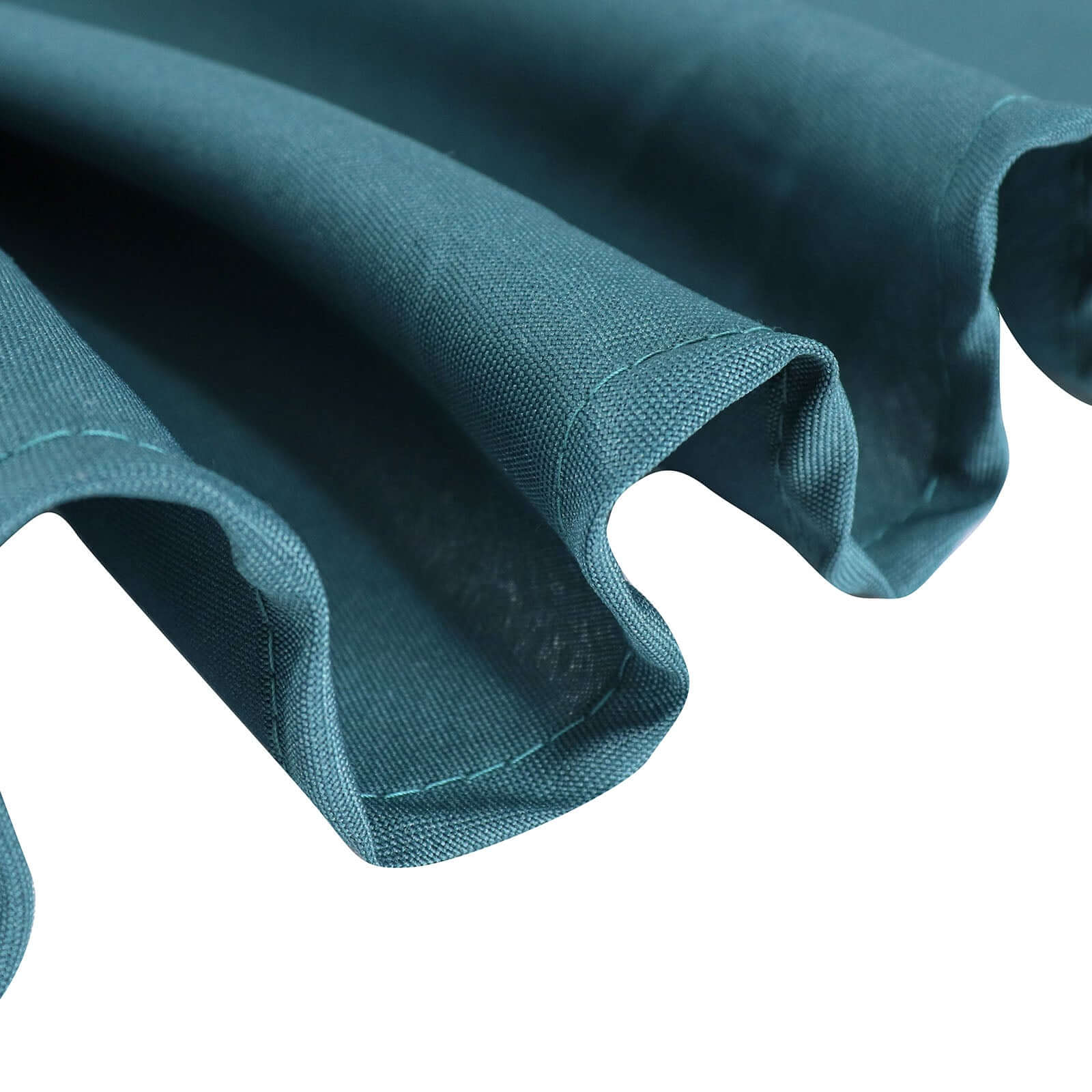 Wrinkle-Resistant & Durable Peacock Teal Polyester Square Table Overlay Tablecloth, 54x54