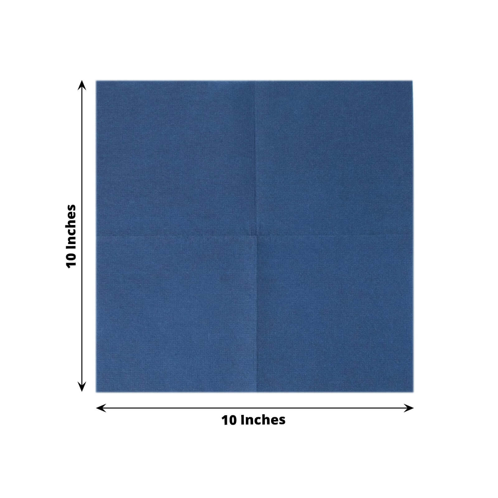 20-Piece Navy Blue 5x5 Linen-Like Airlaid Napkins - Super Absorbent