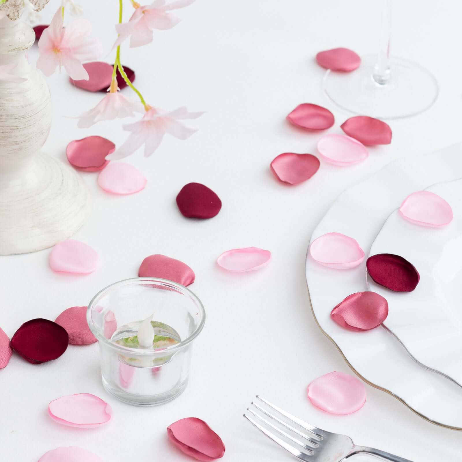 400-Pack Realistic Dusty Rose Silk Rose Petals for Event Decor