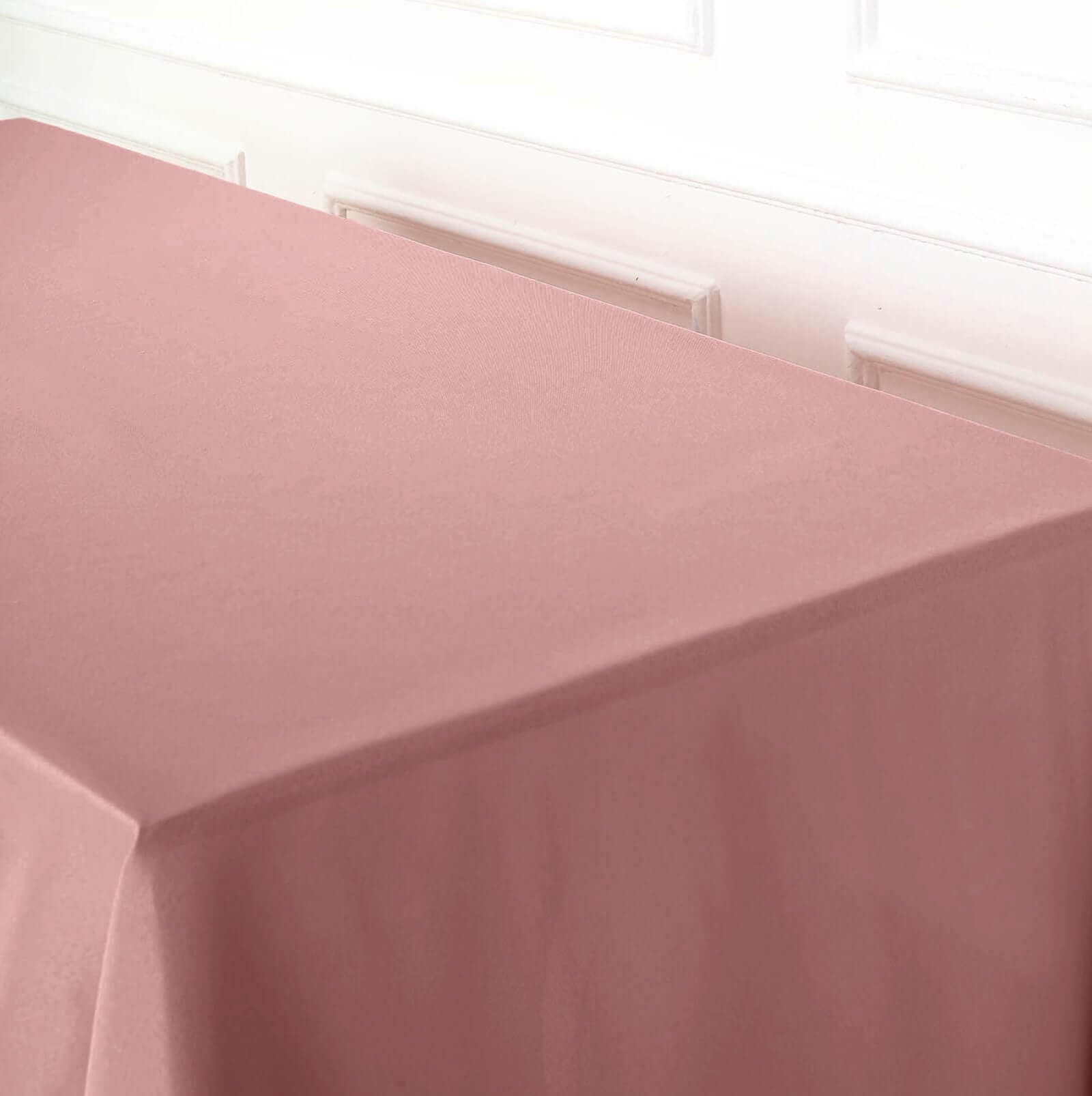 Durable and Stylish Dusty Rose Polyester Rectangle Tablecloth, 60x102 - Perfect for Any Occasion
