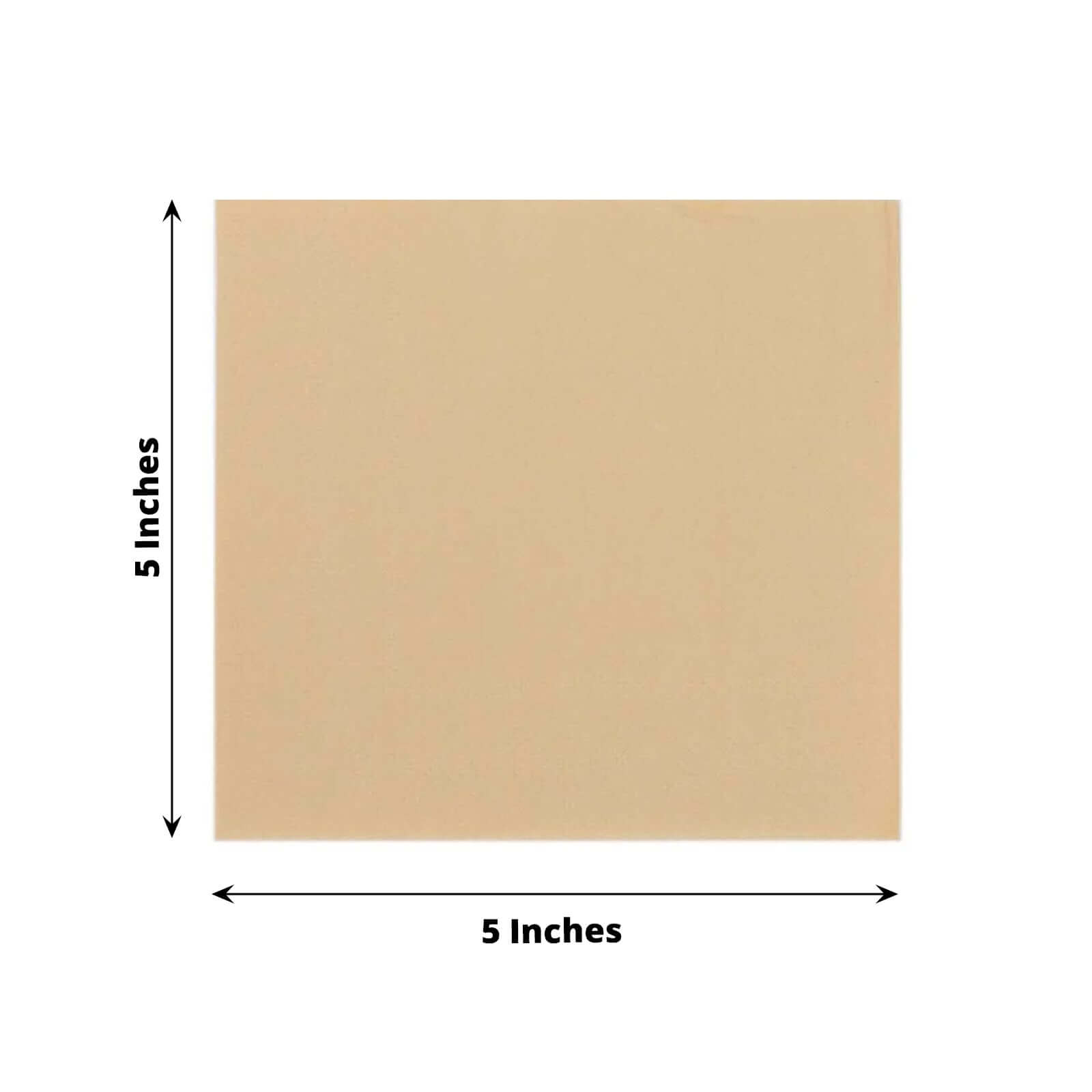 Great Deal! 50-Pack of 2-Ply Disposable Beige Paper Cocktail Napkins, 18GSM, 5x5