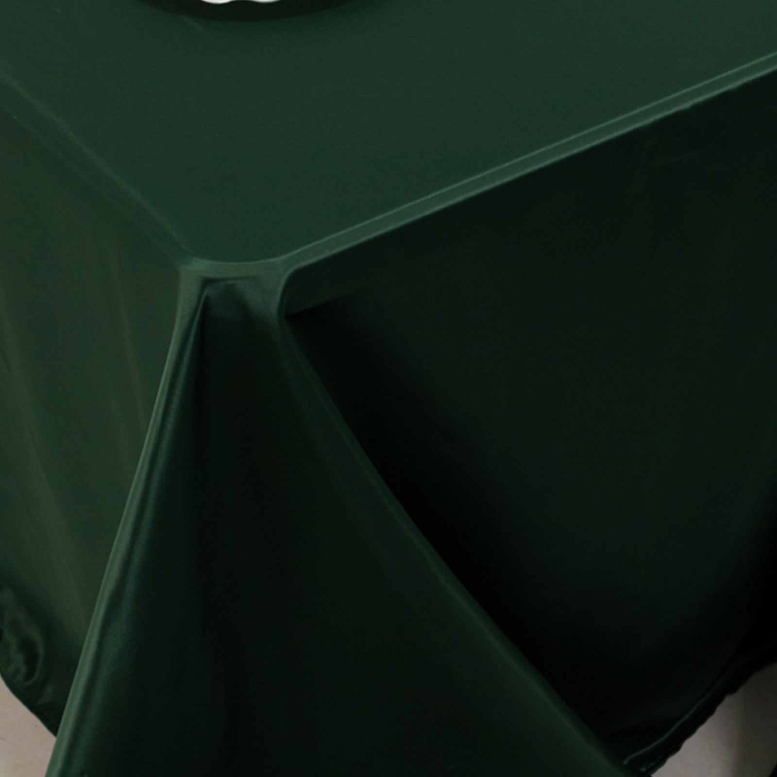 Exclusive Lamour Satin Rectangle Tablecloth in Hunter Emerald Green - Soft, Silk - like & Seamless