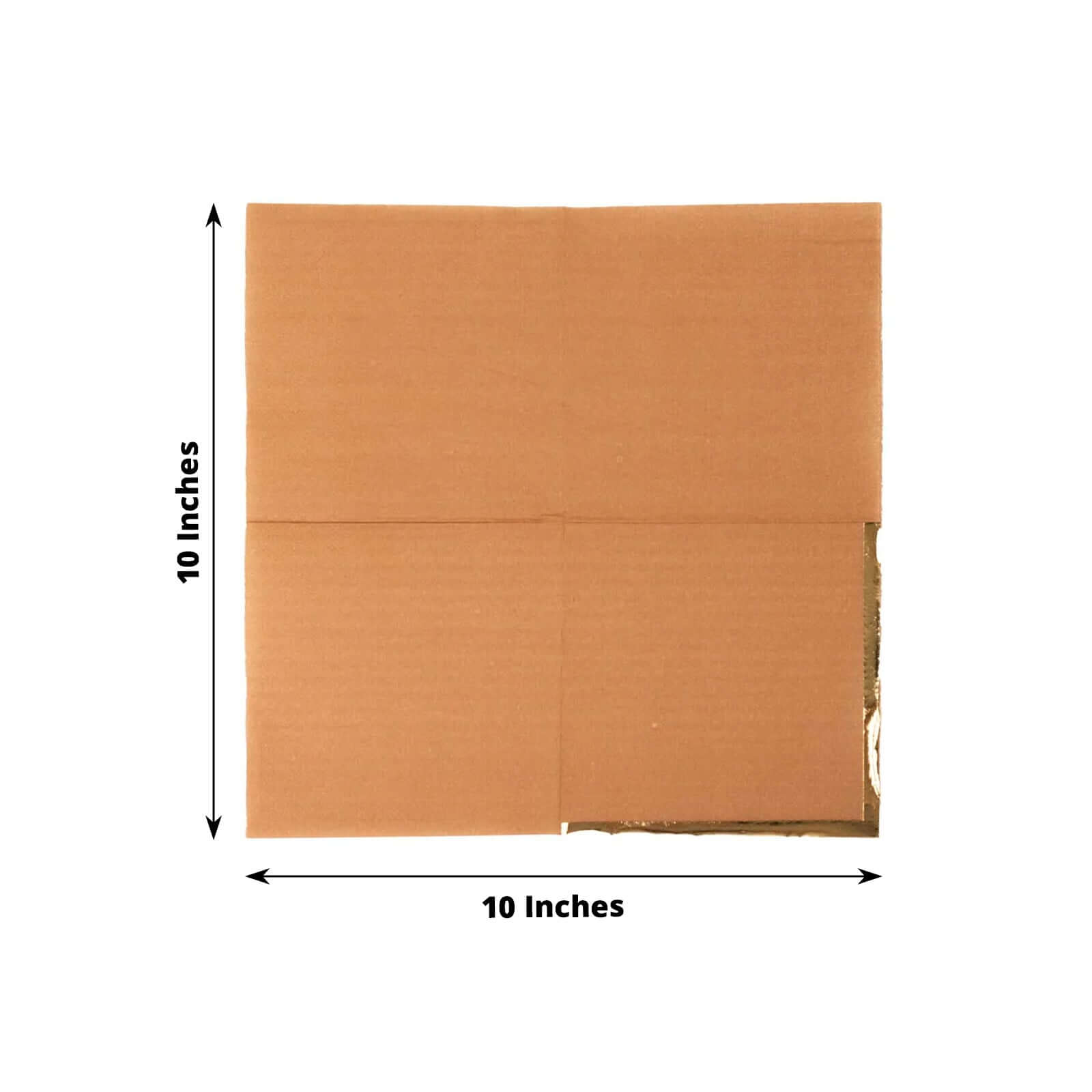 50-Piece 2-Ply Disposable Soft 18GSM Terracotta (Rust) Cocktail Napkins with Gold Foil Edge 5x5