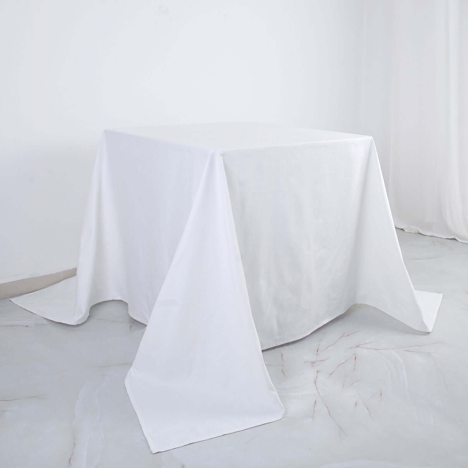 Exclusive 100% Cotton 90x90 White Square Tablecloth - Soft, Breathable & Sophisticated