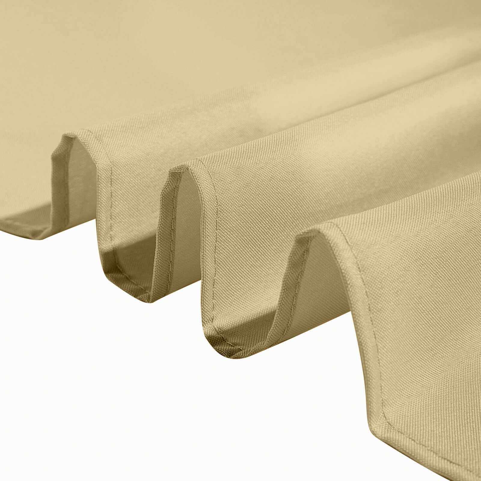 Premium Seamless Wrinkle-Resistant Polyester Rectangle Tablecloth in Champagne (90x156)