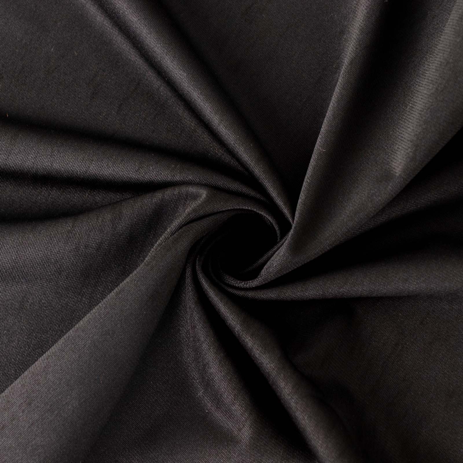 Exclusive Premium Black 70x70 Scuba Polyester Wrinkle-Free & Stain-Resistant Square Tablecloth