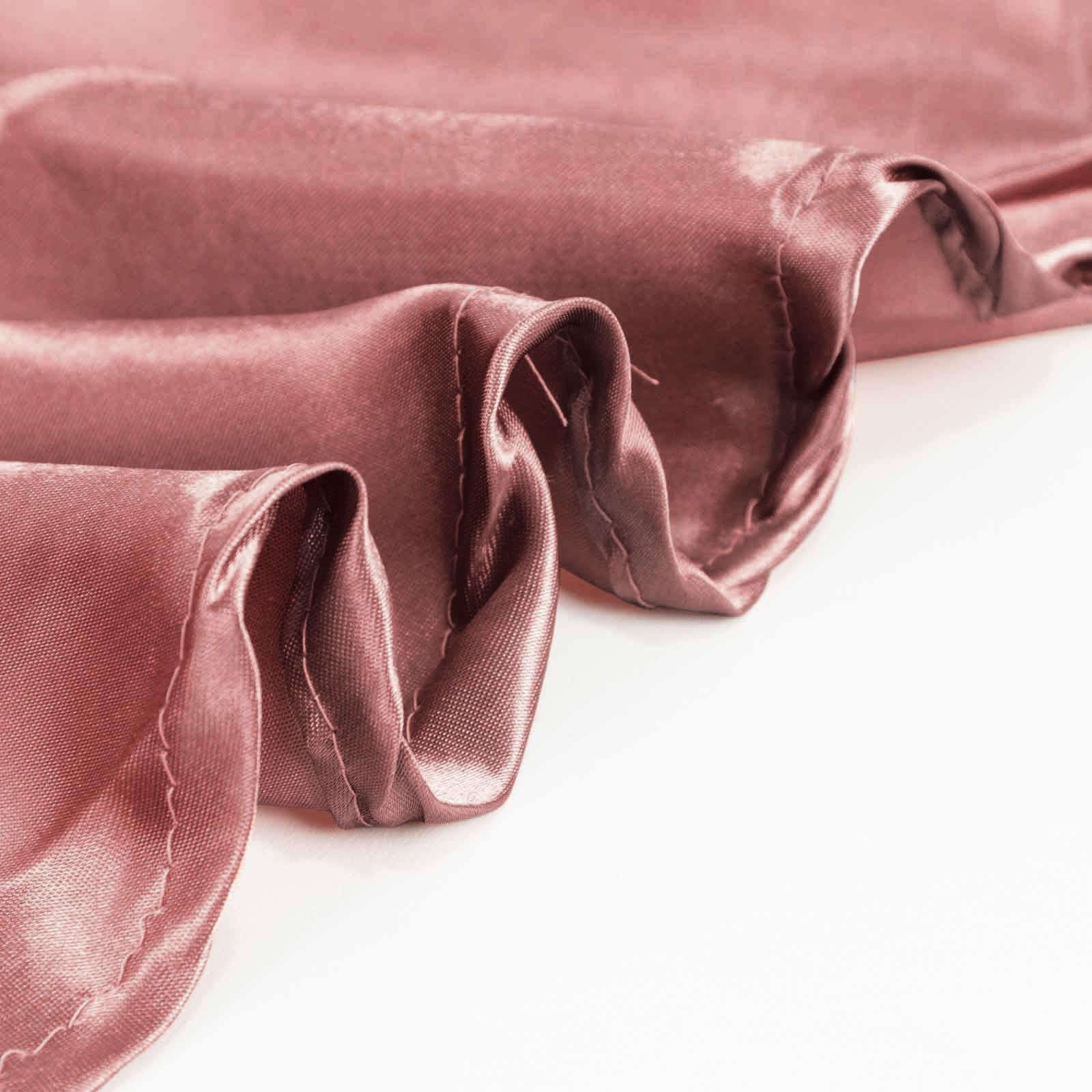 Hot Sale! Smooth and Lustrous Satin Table Cover in Cinnamon Rose, 60x102 Rectangular Tablecloth