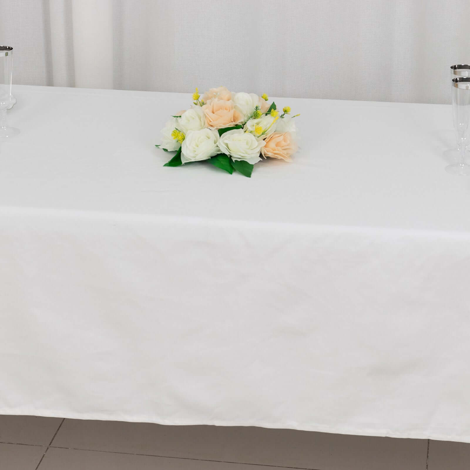 Exclusive White 100% Cotton Rectangle Tablecloth - Soft, Breathable & Elegant
